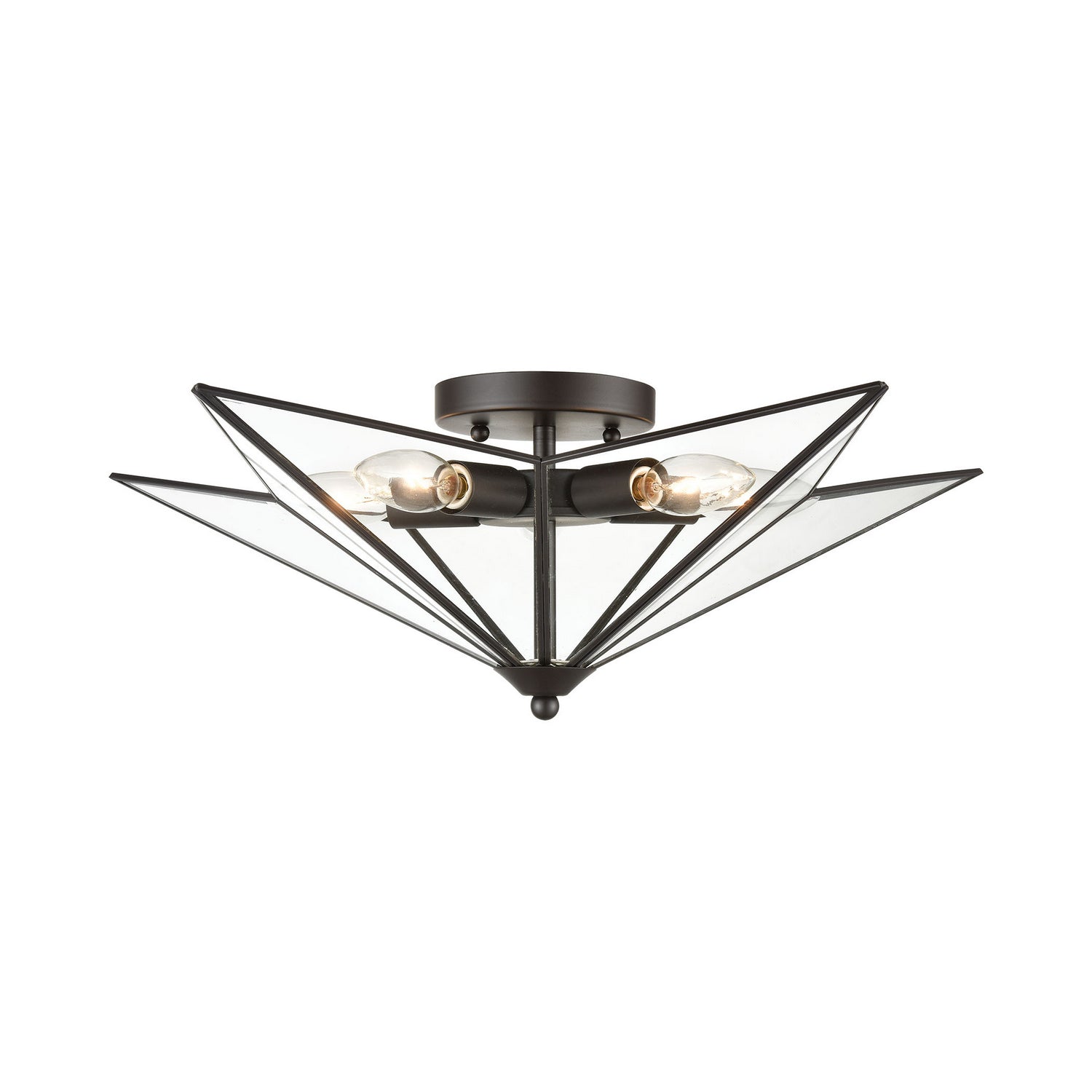 ELK Home - D4386 - Five Light Flush Mount - Moravian Star - Clear