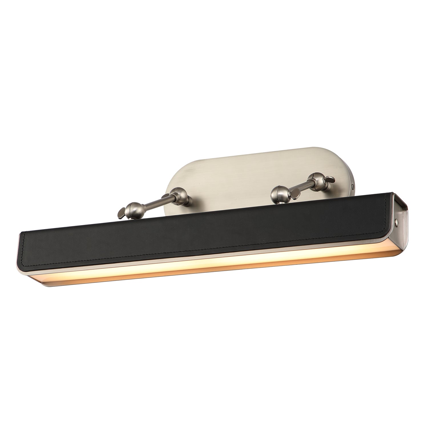 Alora - PL307919ANTL - LED Wall Sconce - Valise Picture - Aged Nickel/Tuxedo Leather
