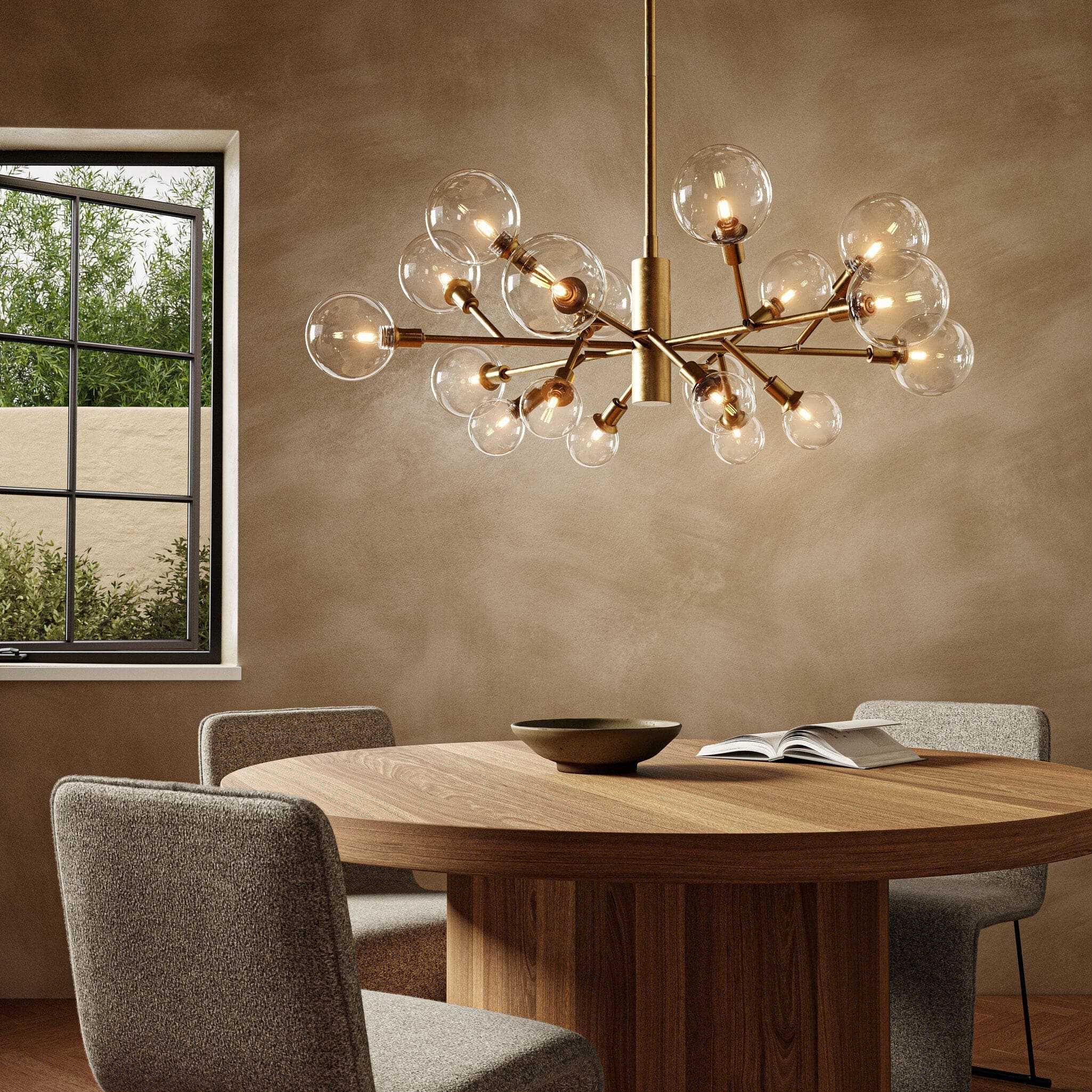 Pellman Chandelier - Matte Brass