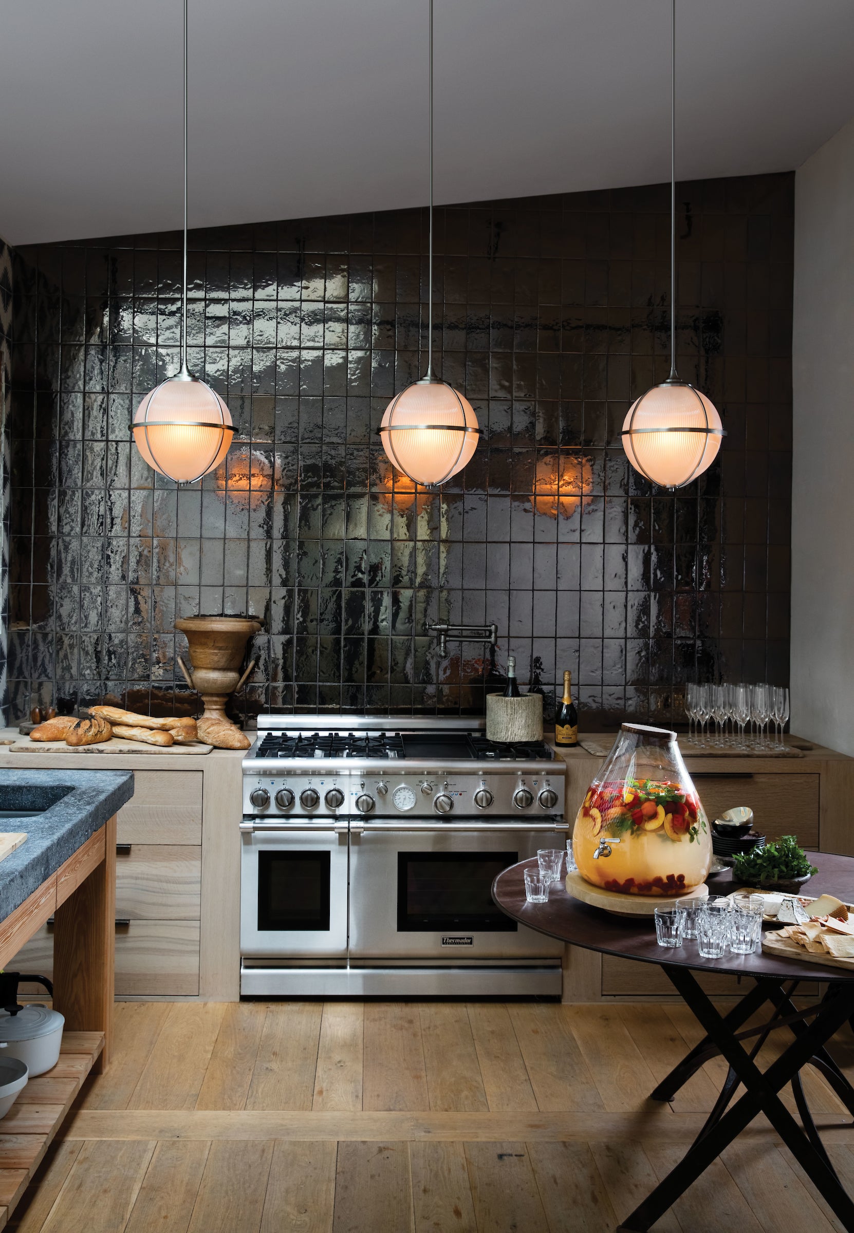 LED Pendant from the Odeon collection in Brushed Nickel finish