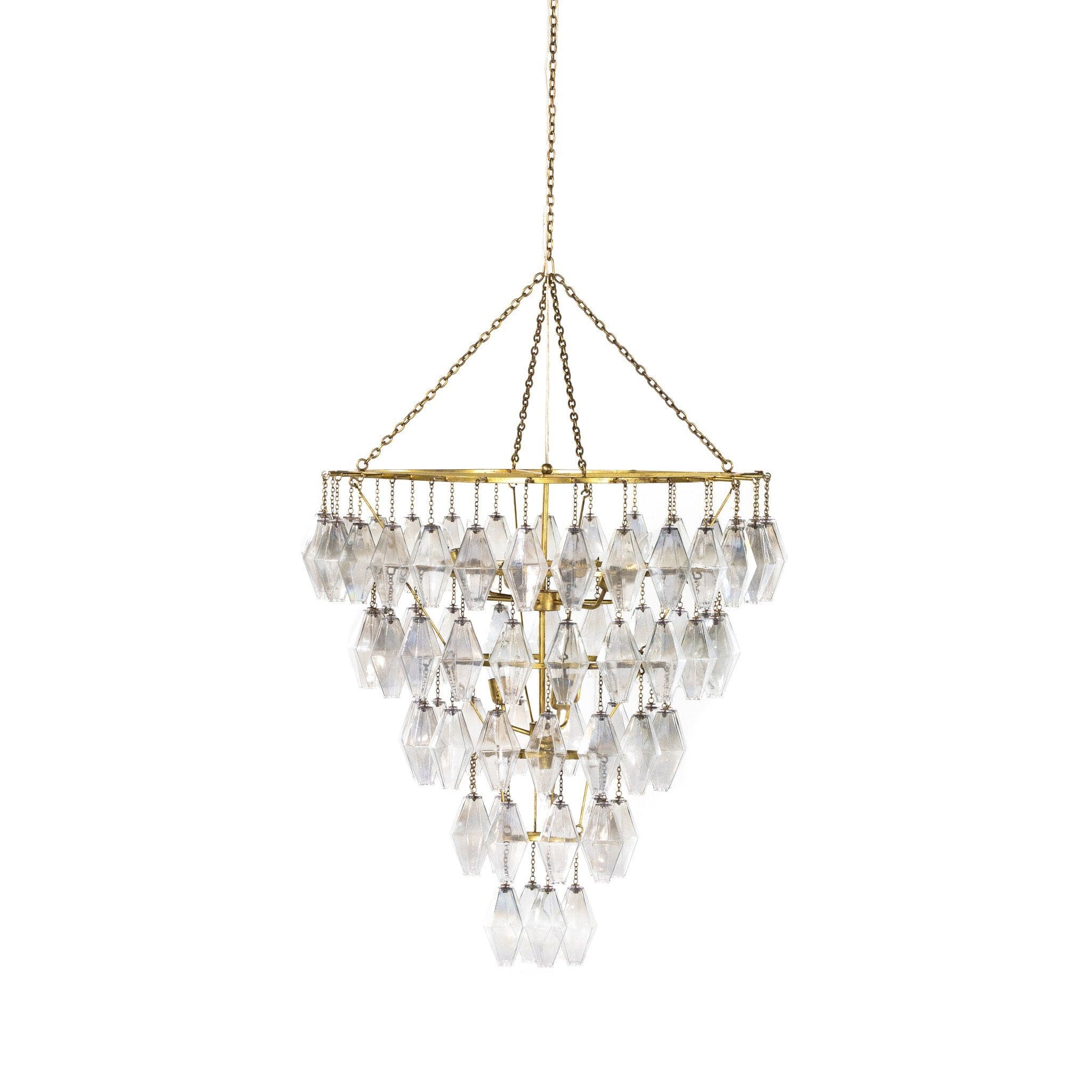 Adeline Large Round Chandelier - Gold Leaf