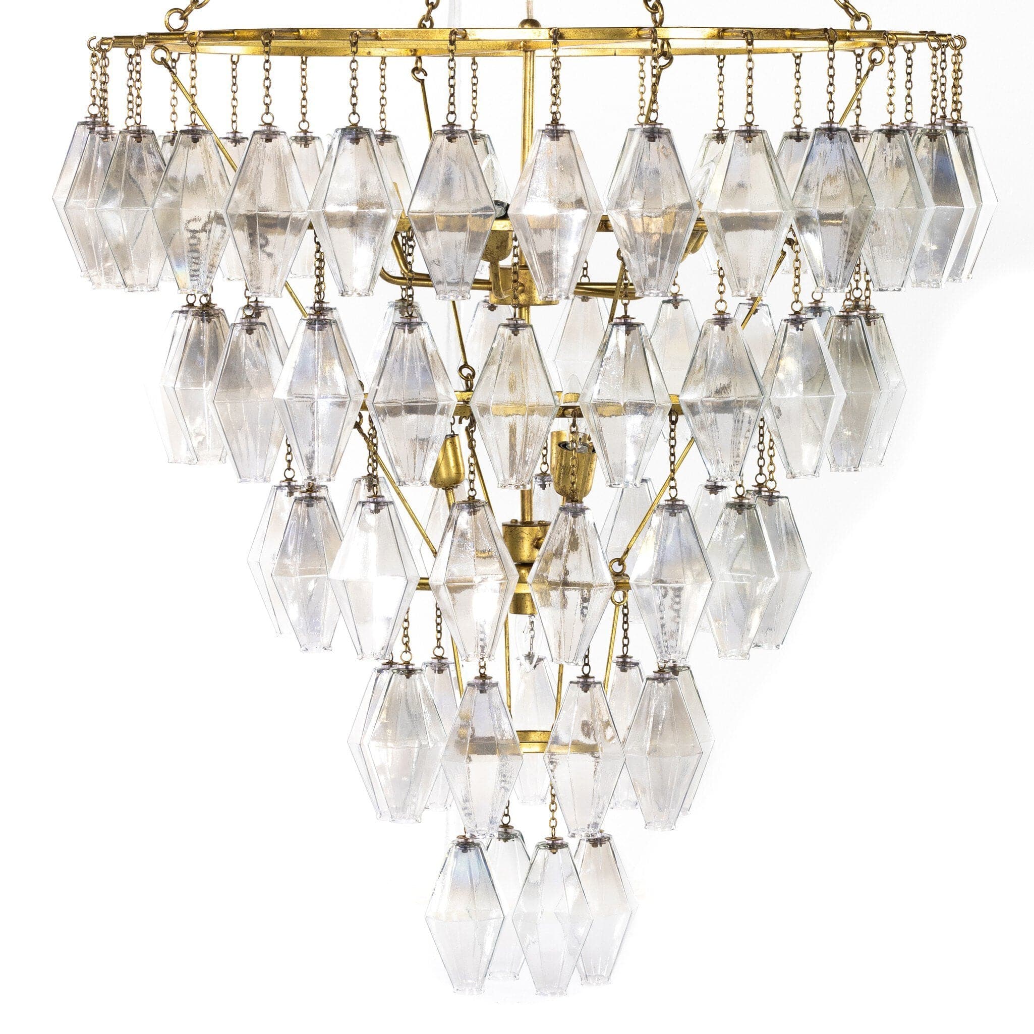 Adeline Large Round Chandelier - Gold Leaf