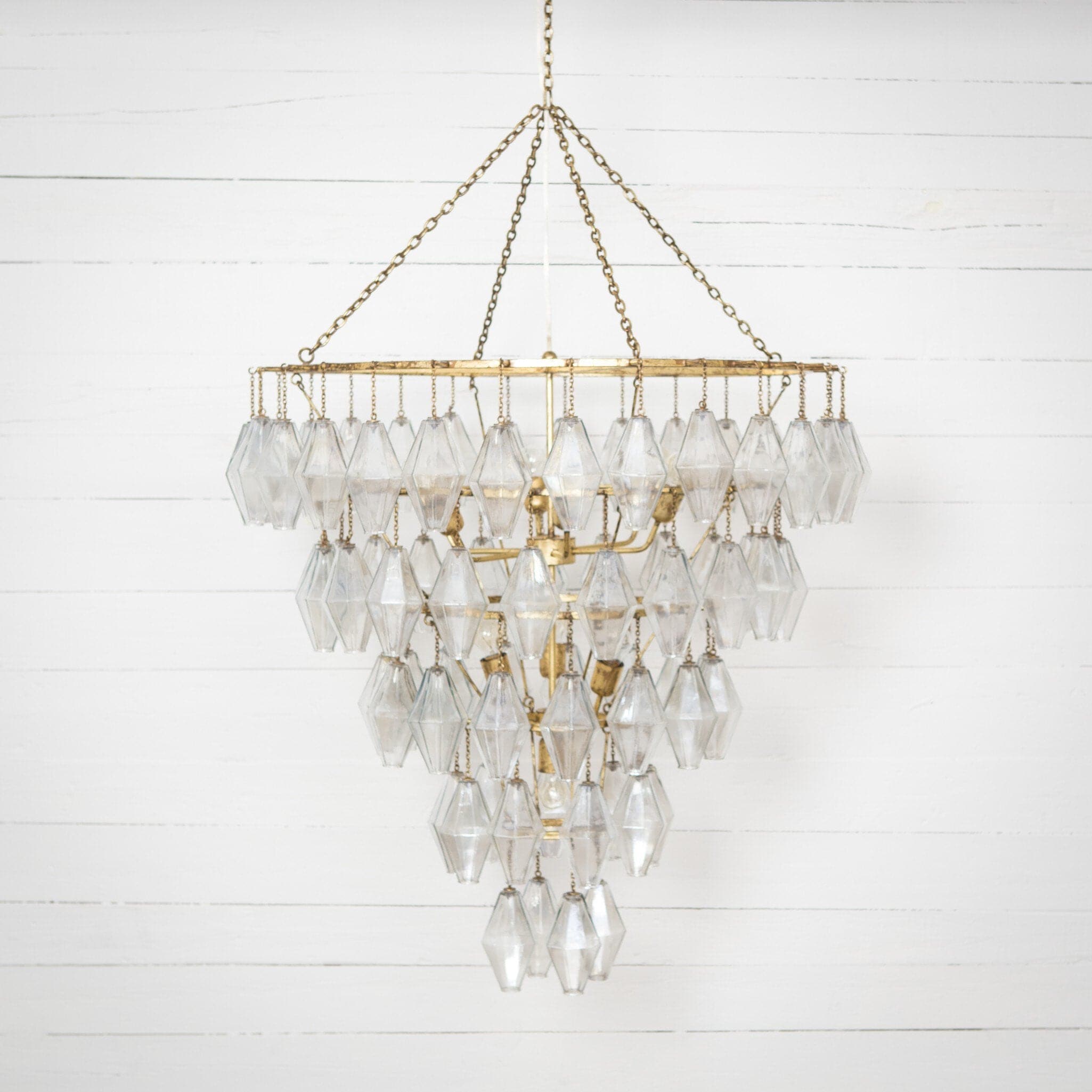 Adeline Large Round Chandelier - Gold Leaf