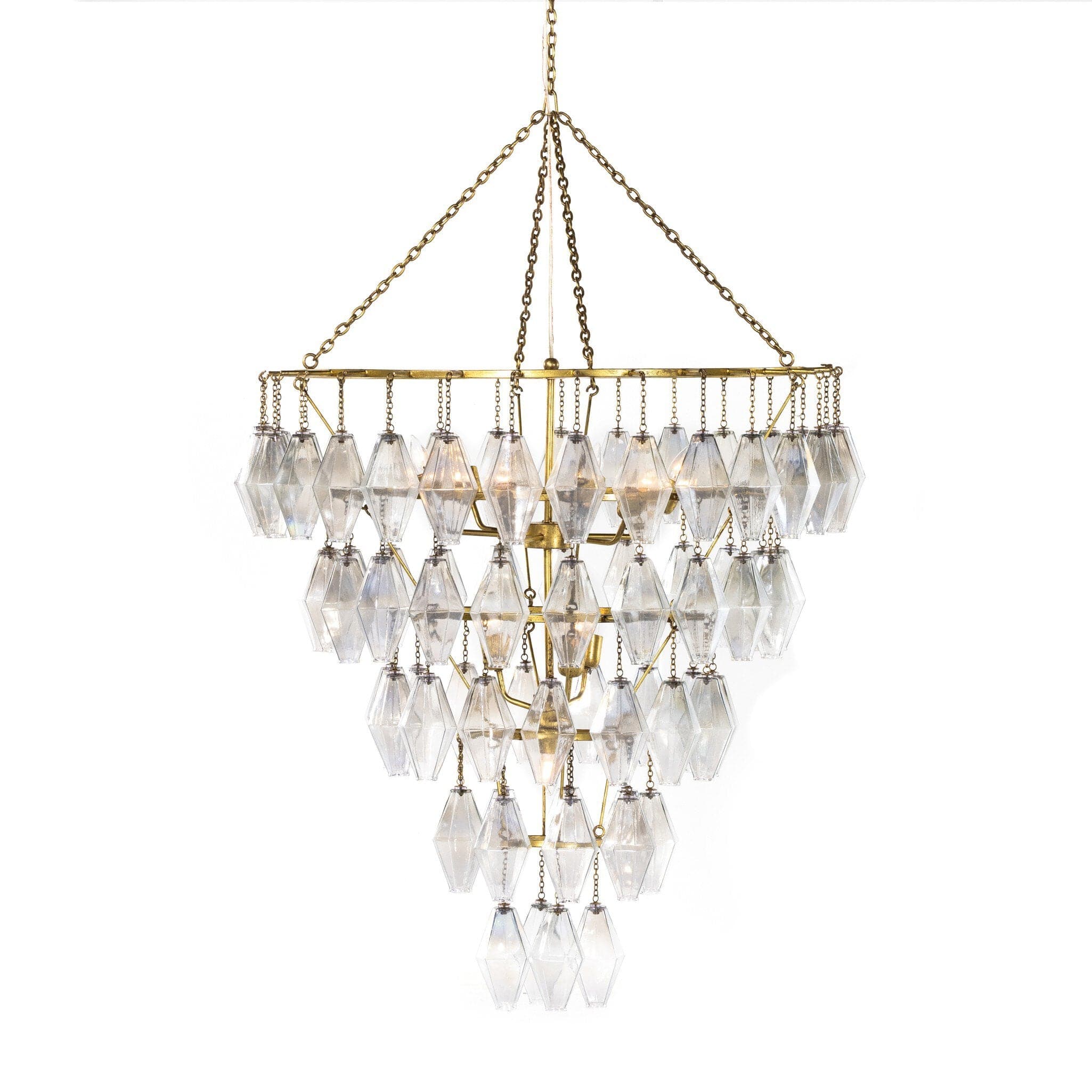 Adeline Large Round Chandelier - Gold Leaf