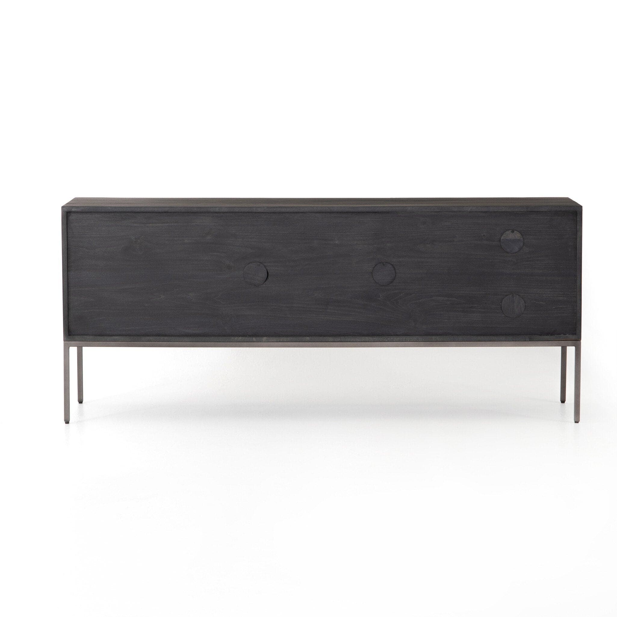 Trey Media Console - Black Wash Poplar