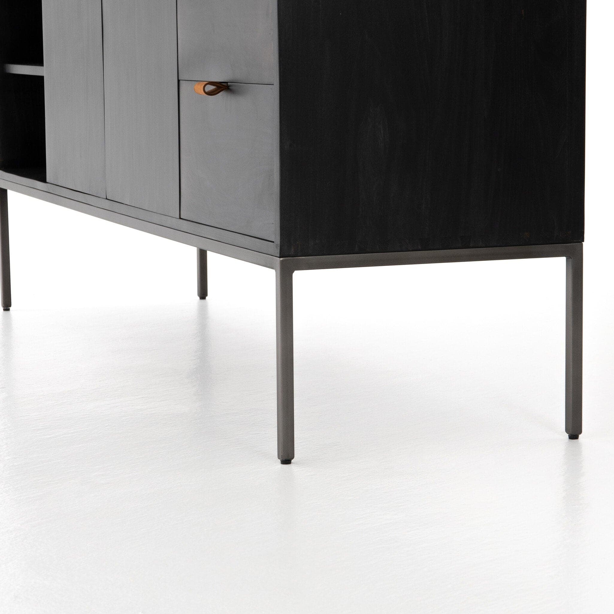 Trey Media Console - Black Wash Poplar