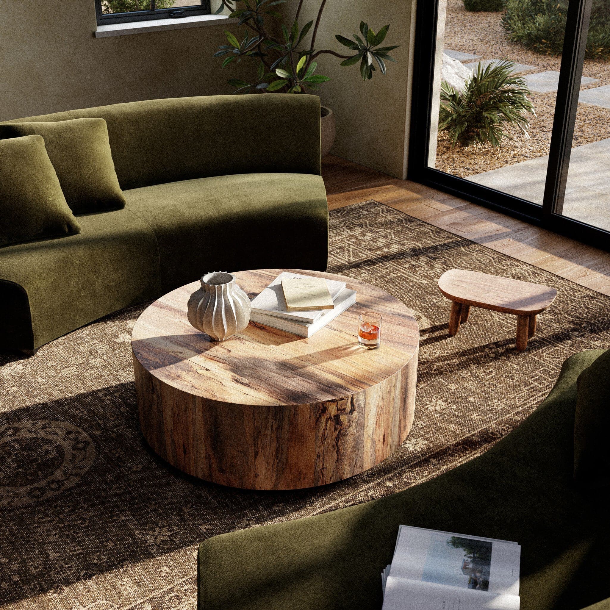 Hudson Round Coffee Table - Spalted Primavera