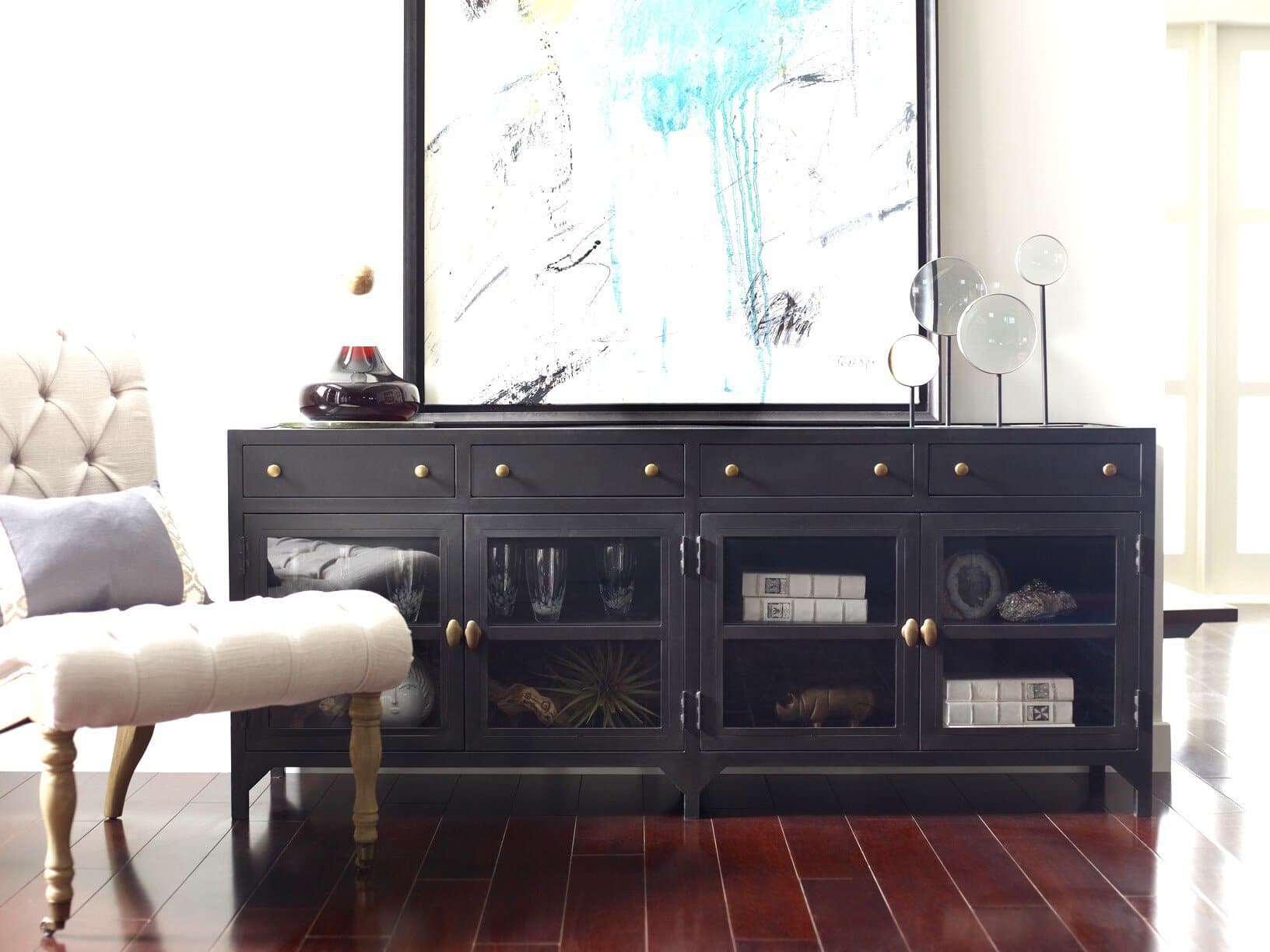 Shadow Box Media Console - Black