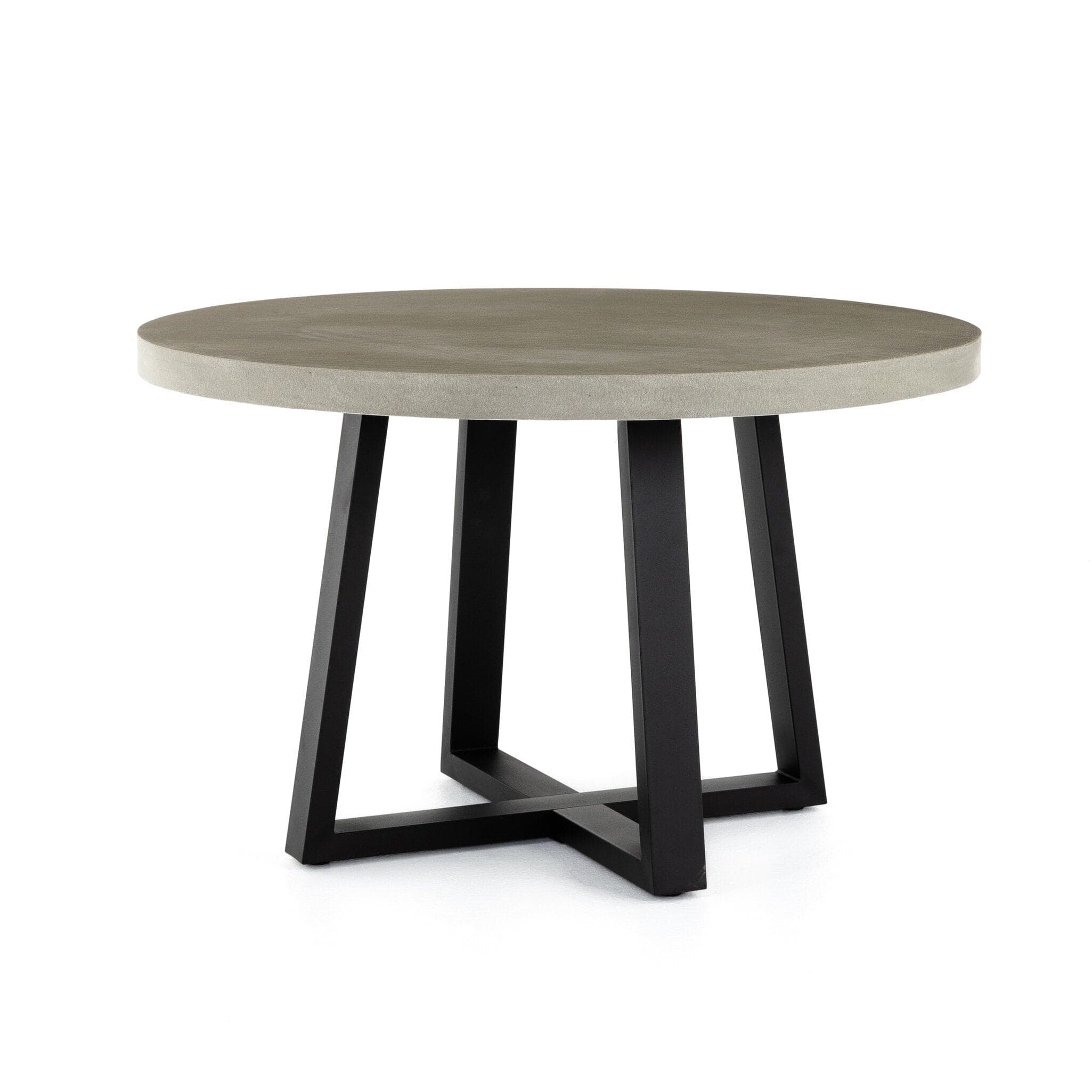 Cyrus Outdoor Round Dining Table - Light Grey