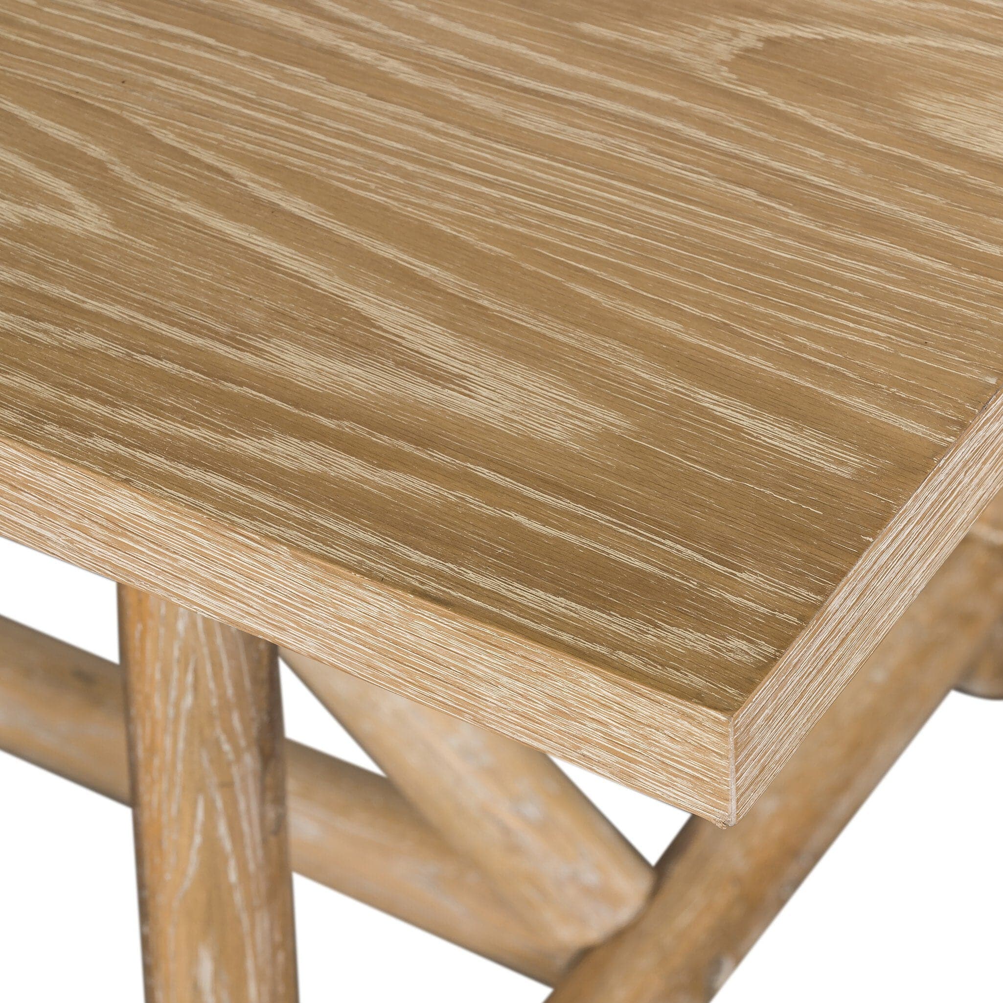 Mika Dining Table - Whitewashed Oak Veneer