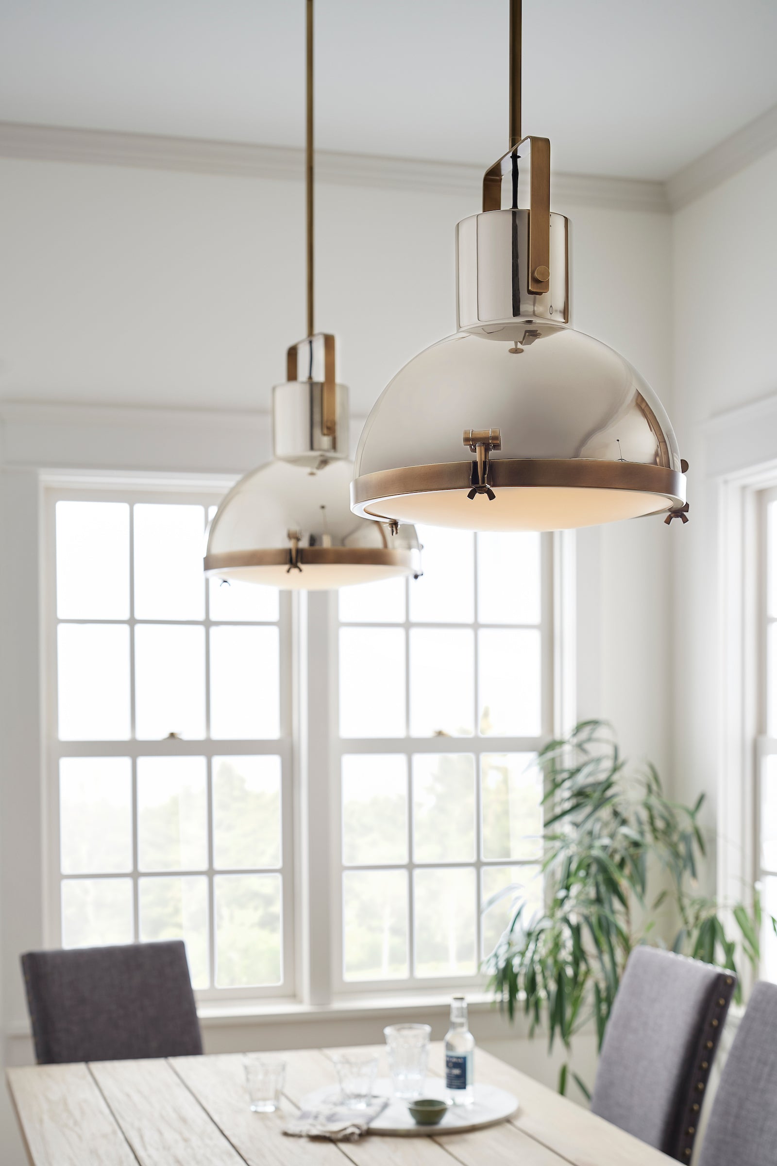 LED Pendant from the Nautique collection in Heritage Brass finish