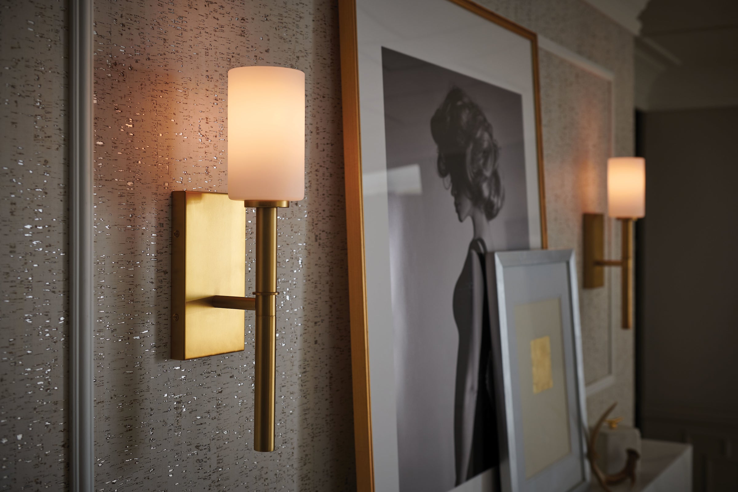 LED Wall Sconce from the Margeaux collection in Vintage Brass finish