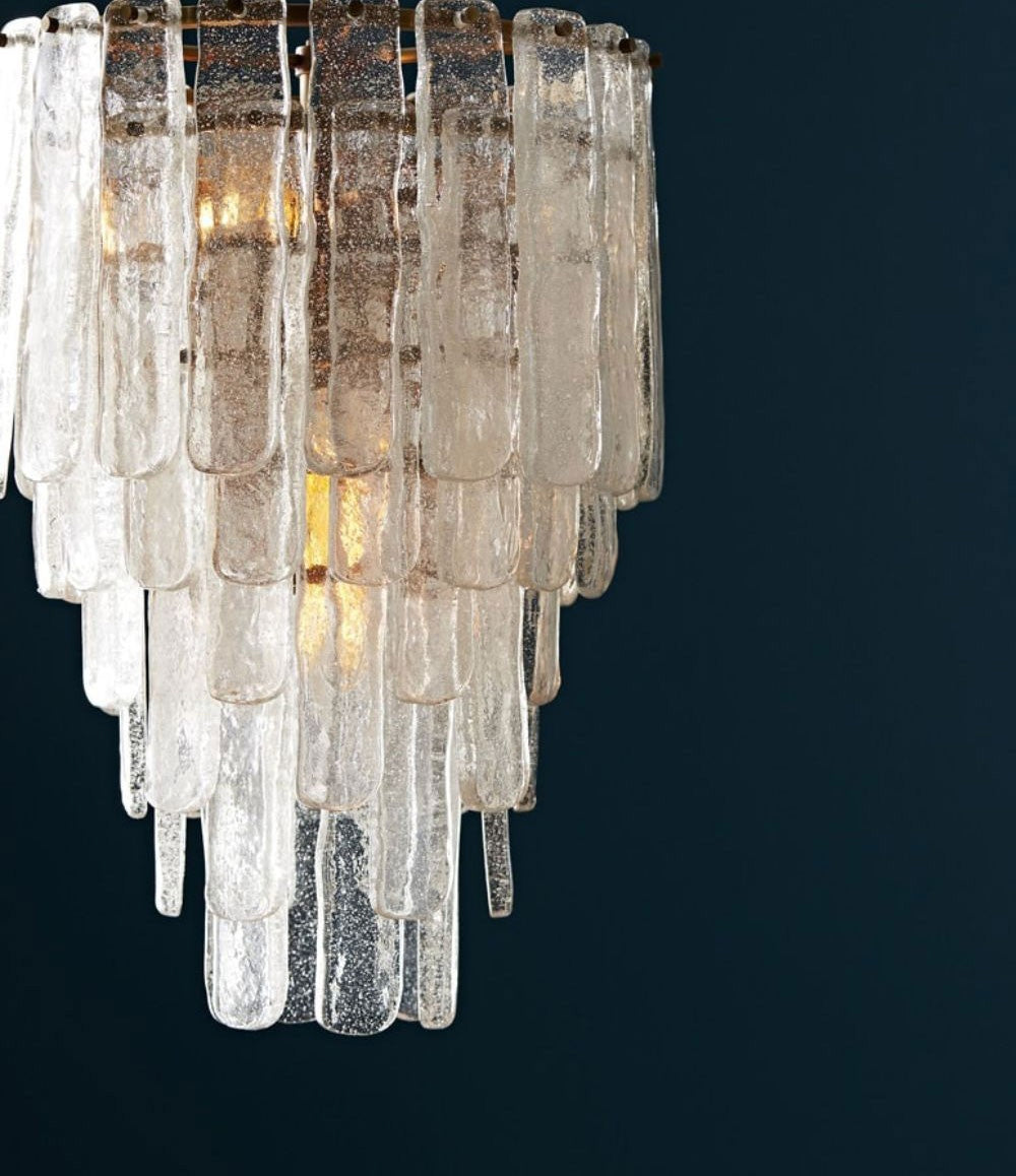 Three Light Chandelier from the Larie collection in Clear finish