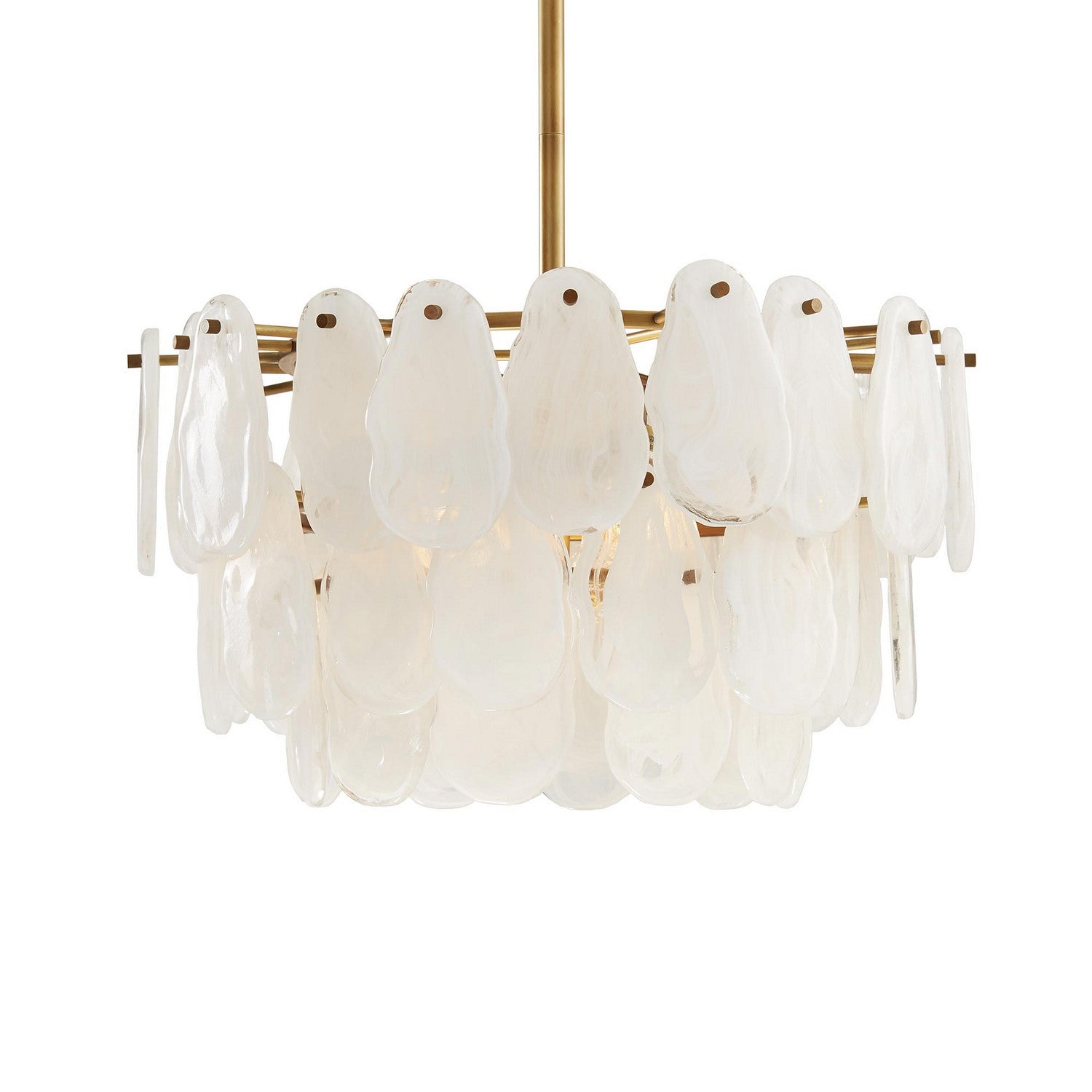 Three Light Chandelier from the Leon collection in Antique Brass finish