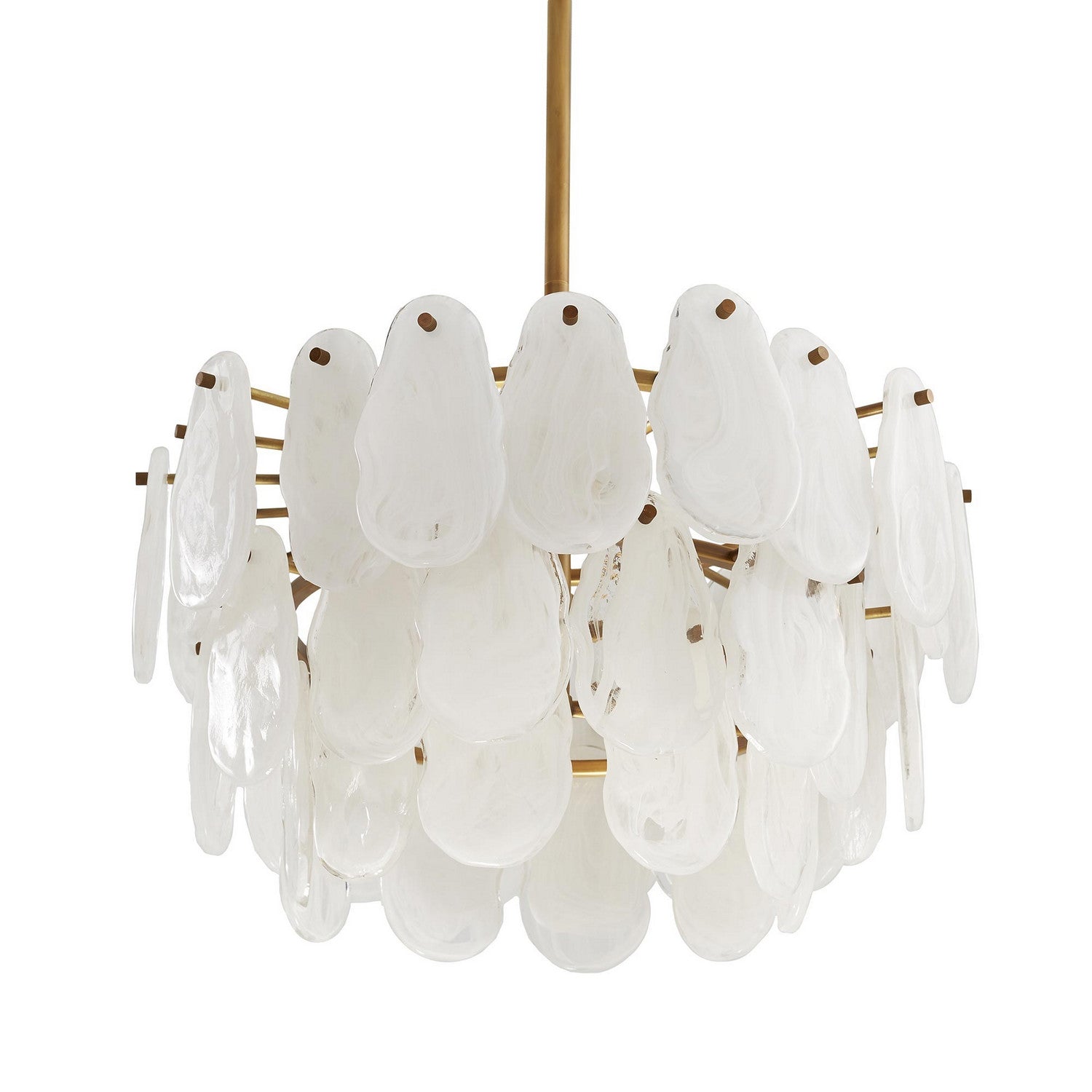 Three Light Chandelier from the Leon collection in Antique Brass finish