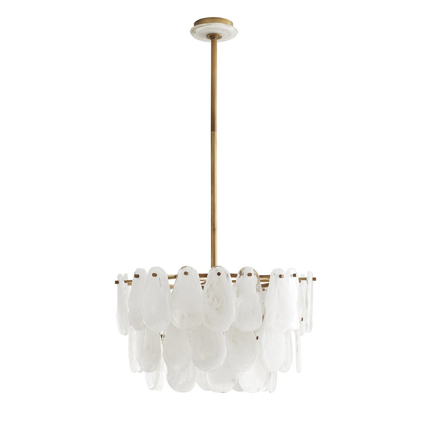 Three Light Chandelier from the Leon collection in Antique Brass finish