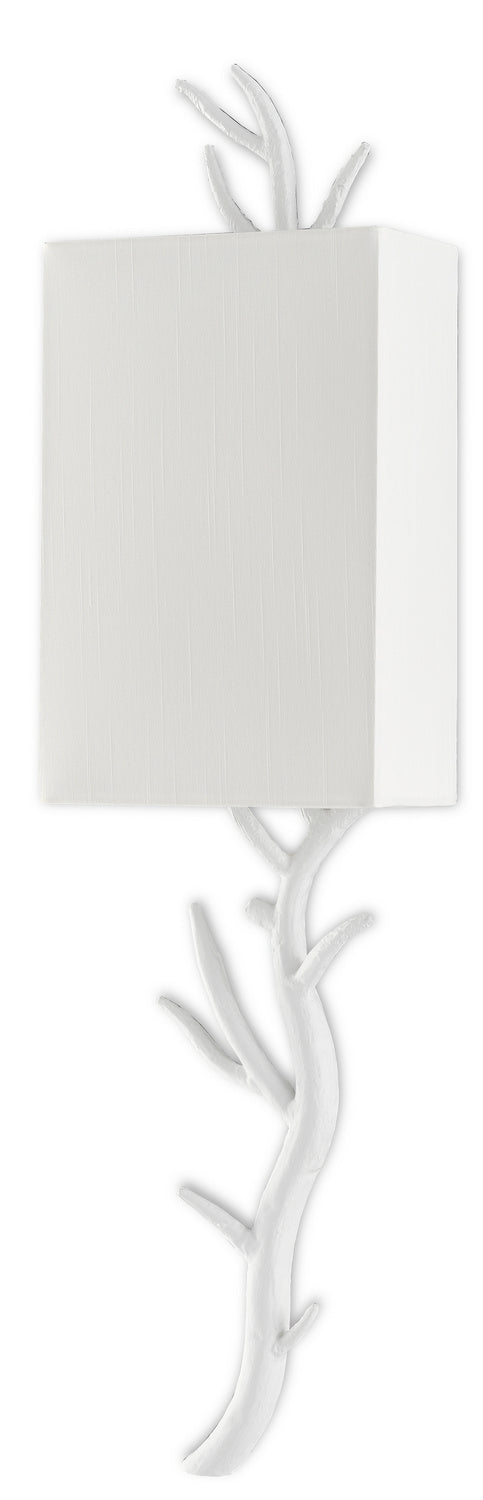 One Light Wall Sconce from the Baneberry collection in Gesso White finish