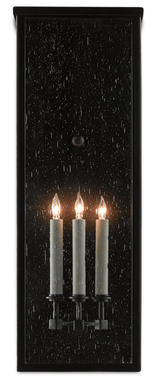 Three Light Wall Sconce from the Tanzy collection in Midnight finish