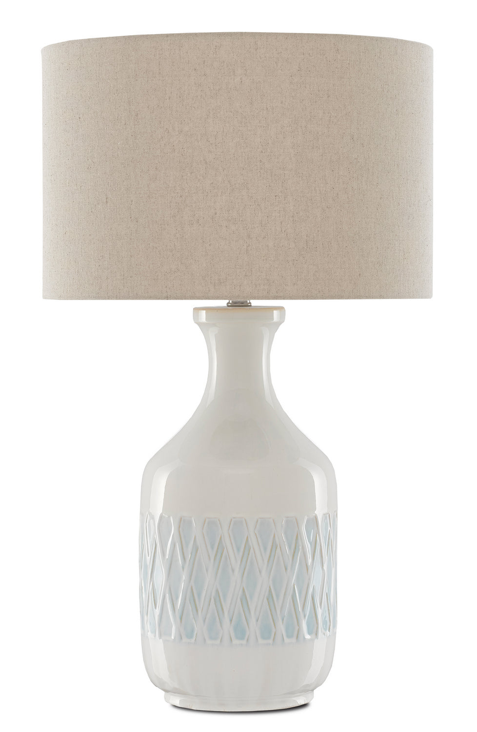 One Light Table Lamp from the Samba collection in White/Sky Blue finish