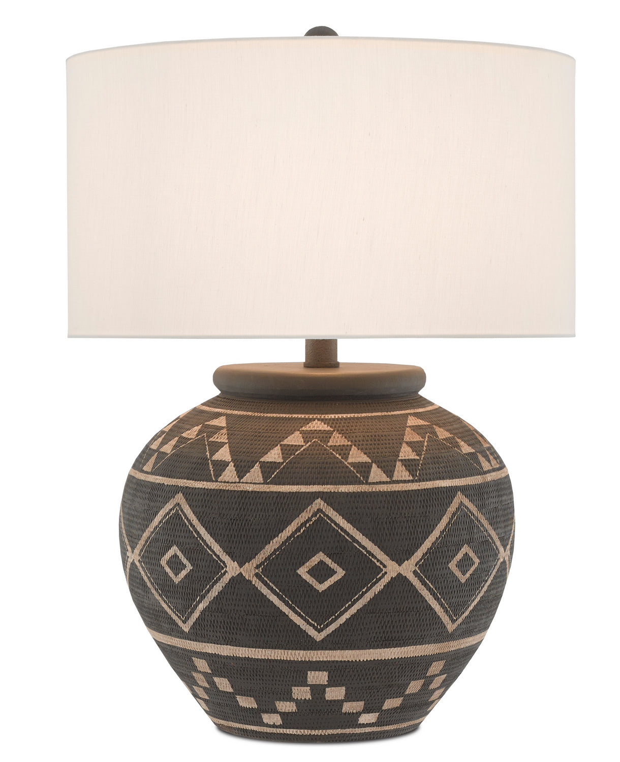 One Light Table Lamp from the Tattoo collection in Brewed Latte/Molé Black finish