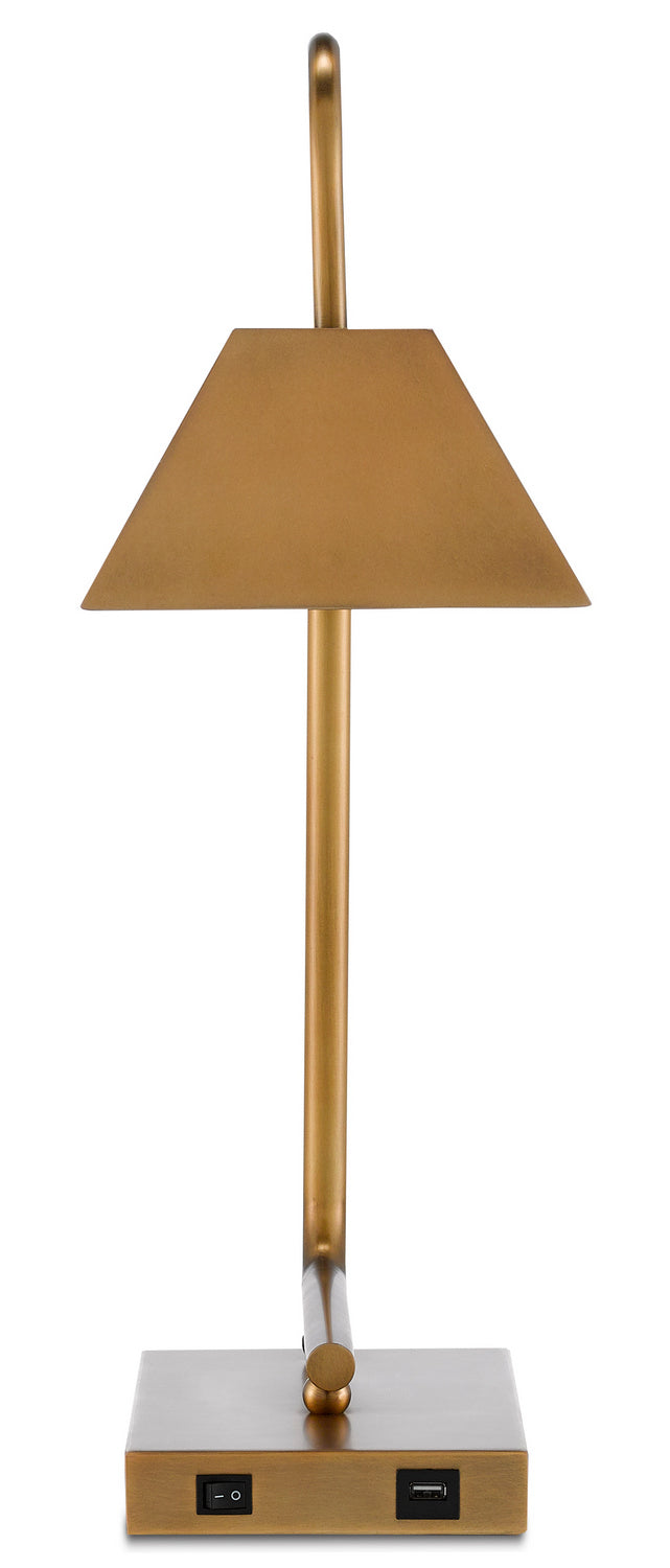 Two Light Table Lamp from the Hoxton collection in Light Antique Brass finish