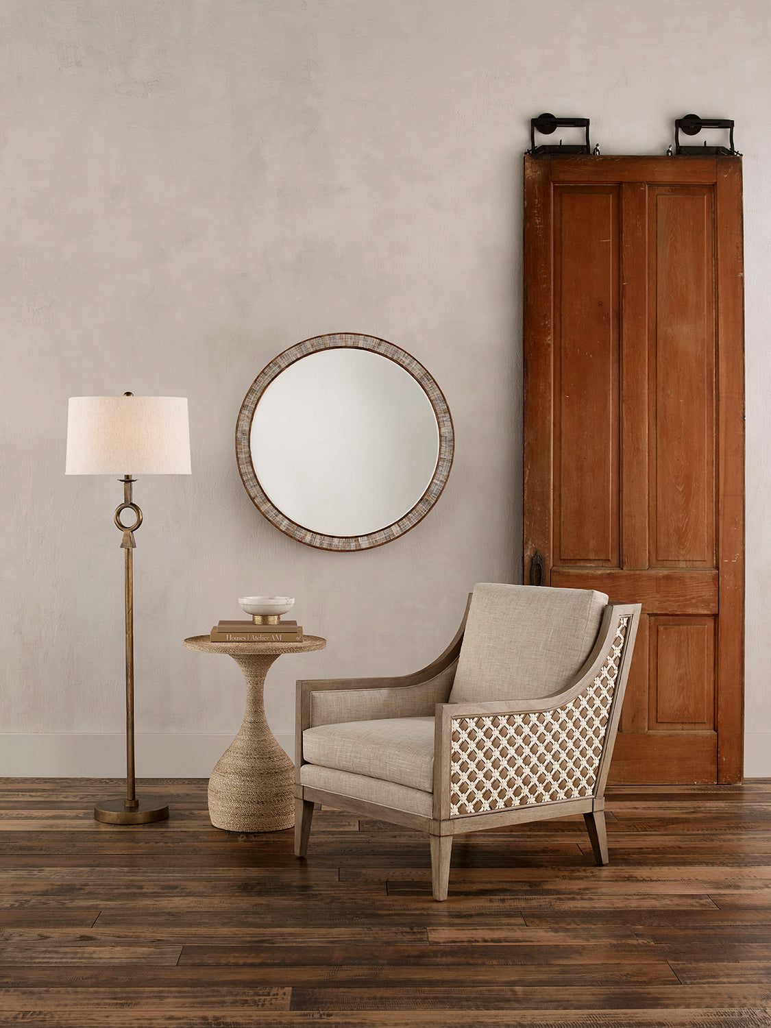 One Light Floor Lamp from the Germaine collection in Antique Brass finish