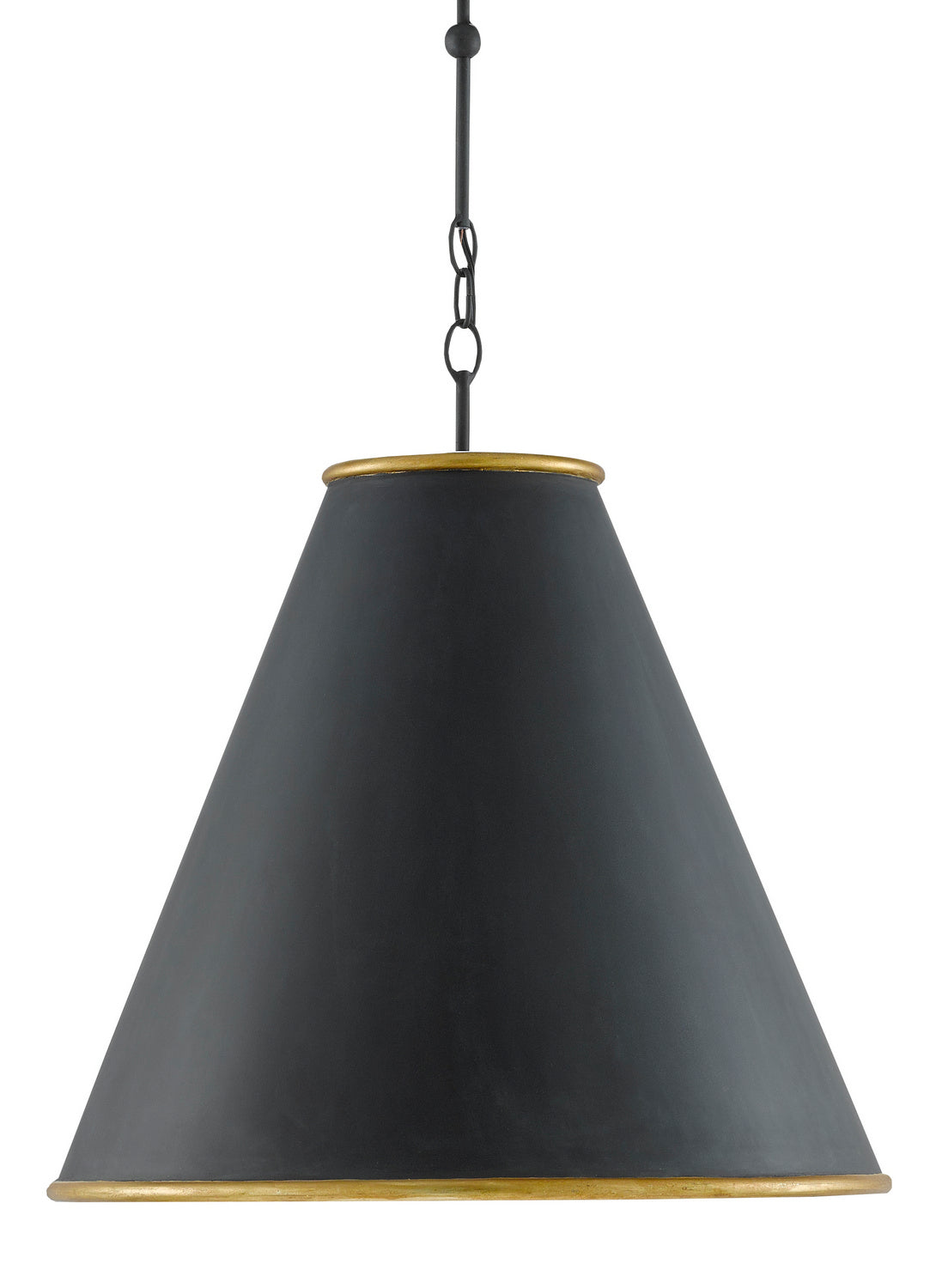 One Light Pendant from the Pierrepont collection in Antique Black/Contemporary Gold Leaf/Painted Gold finish