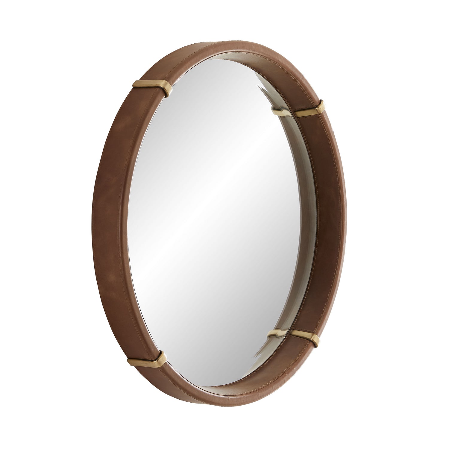 Mirror from the Edmund collection in Brown finish