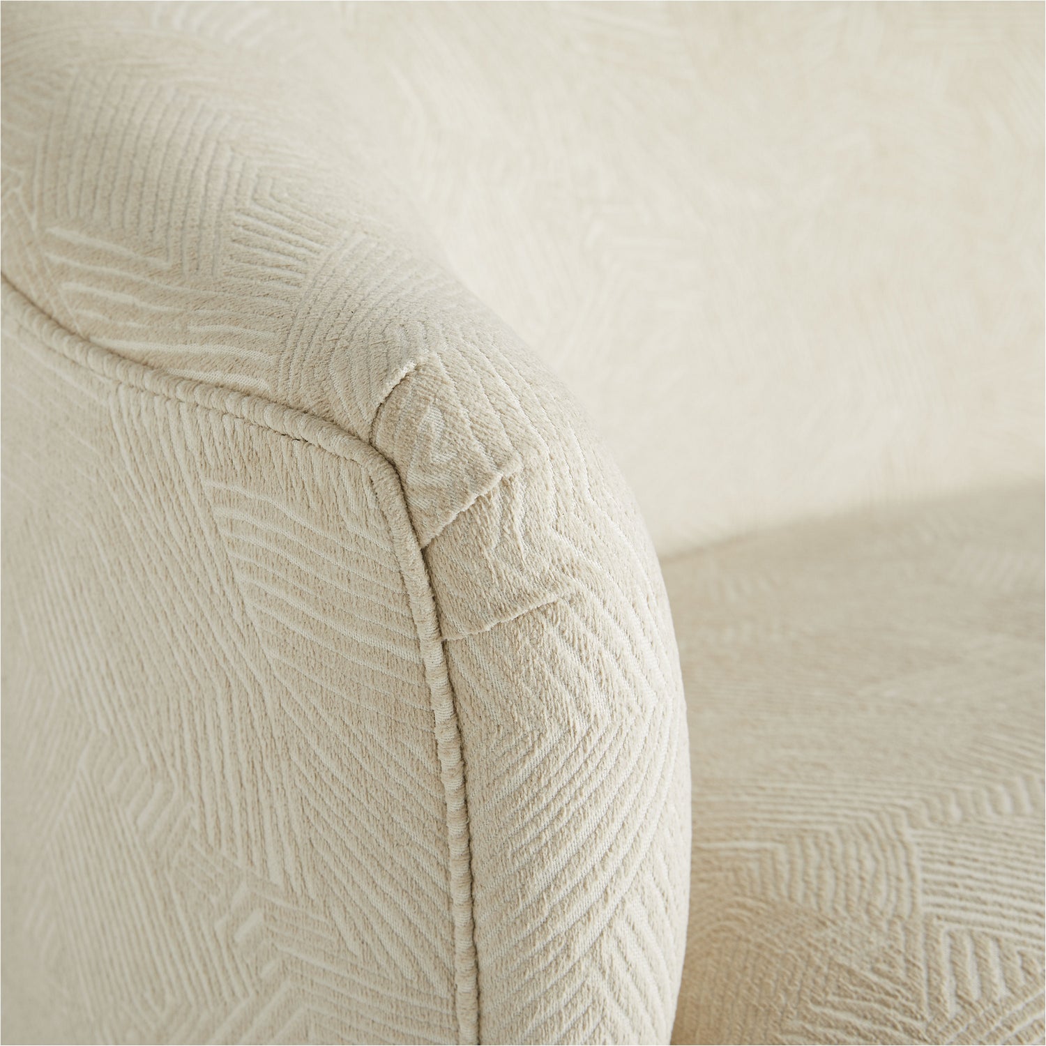 Settee from the Duprey collection in Textured Ivory finish