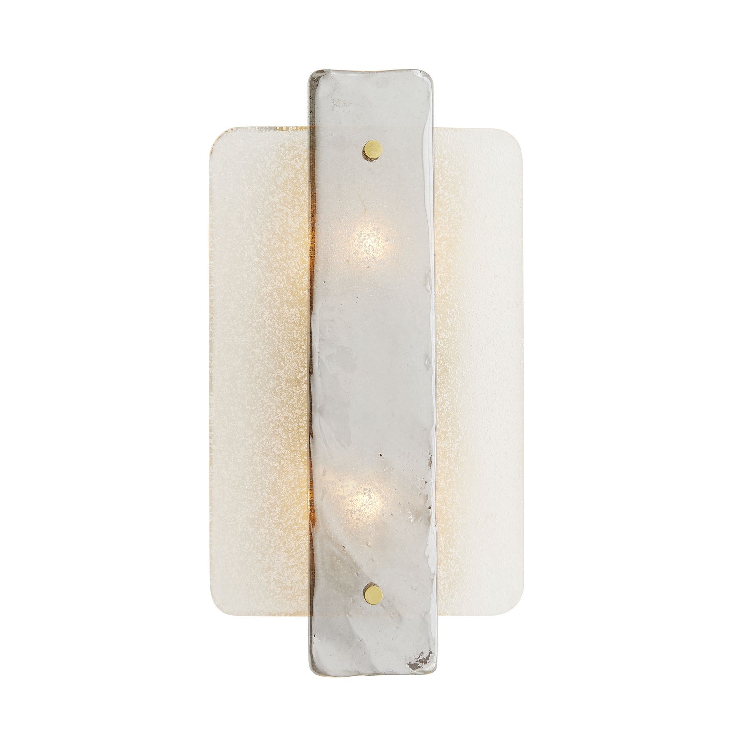 Two Light Wall Sconce from the Uriah collection in Clear Seedy finish