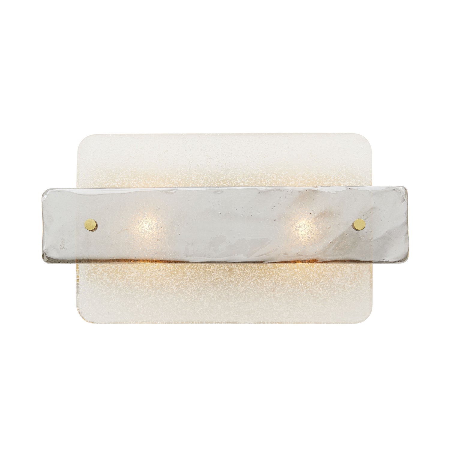 Two Light Wall Sconce from the Uriah collection in Clear Seedy finish