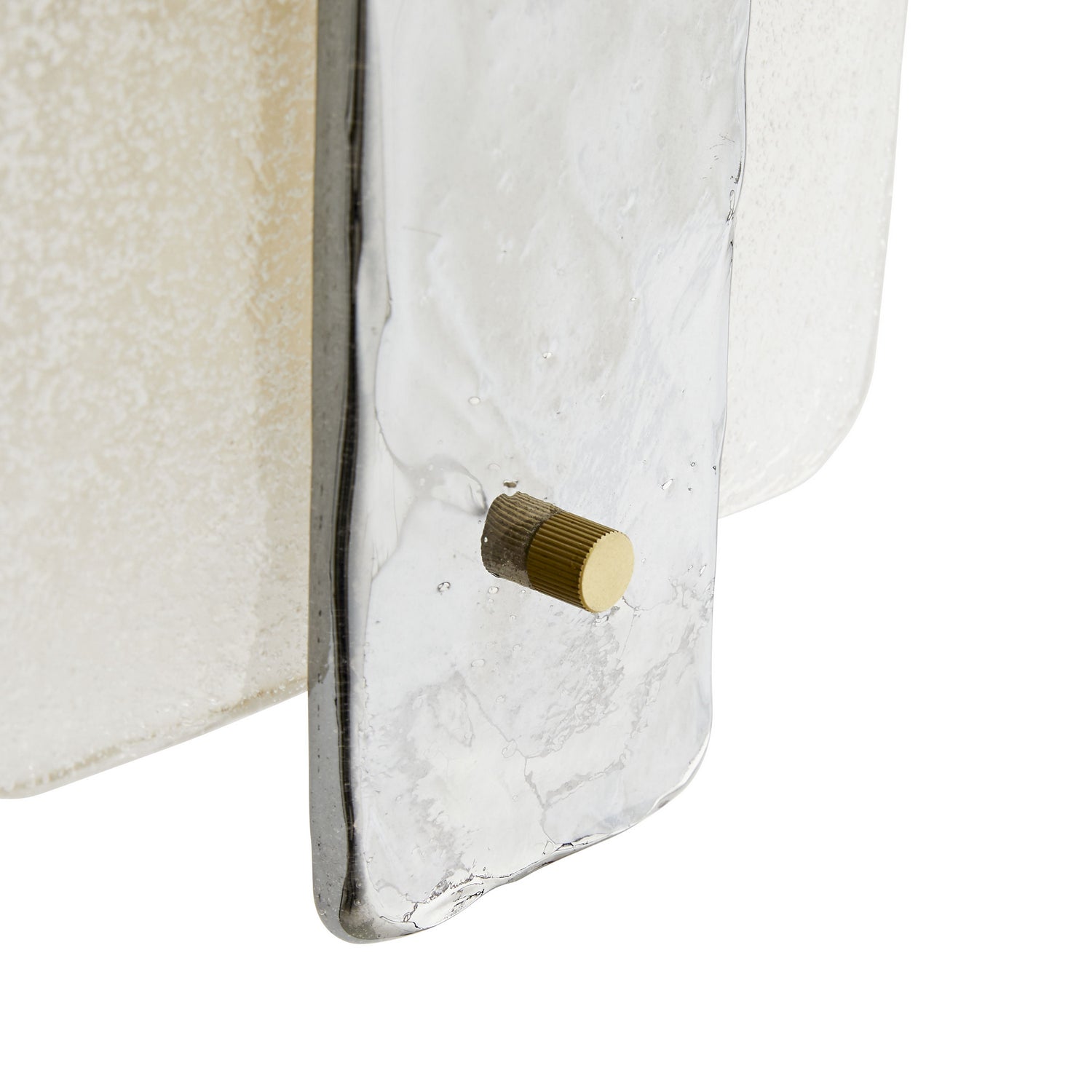 Two Light Wall Sconce from the Uriah collection in Clear Seedy finish