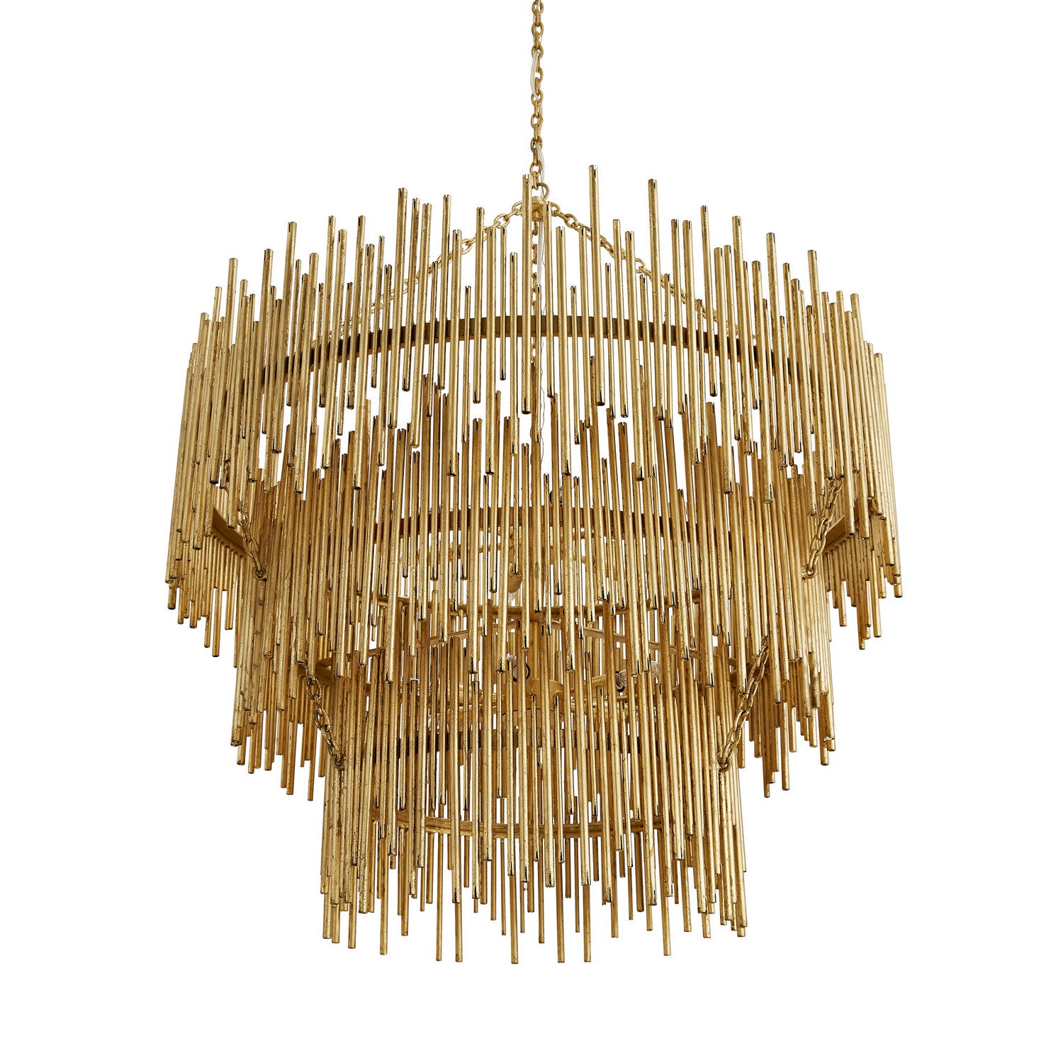 12 Light Chandelier from the Prescott collection in Gold Leaf finish