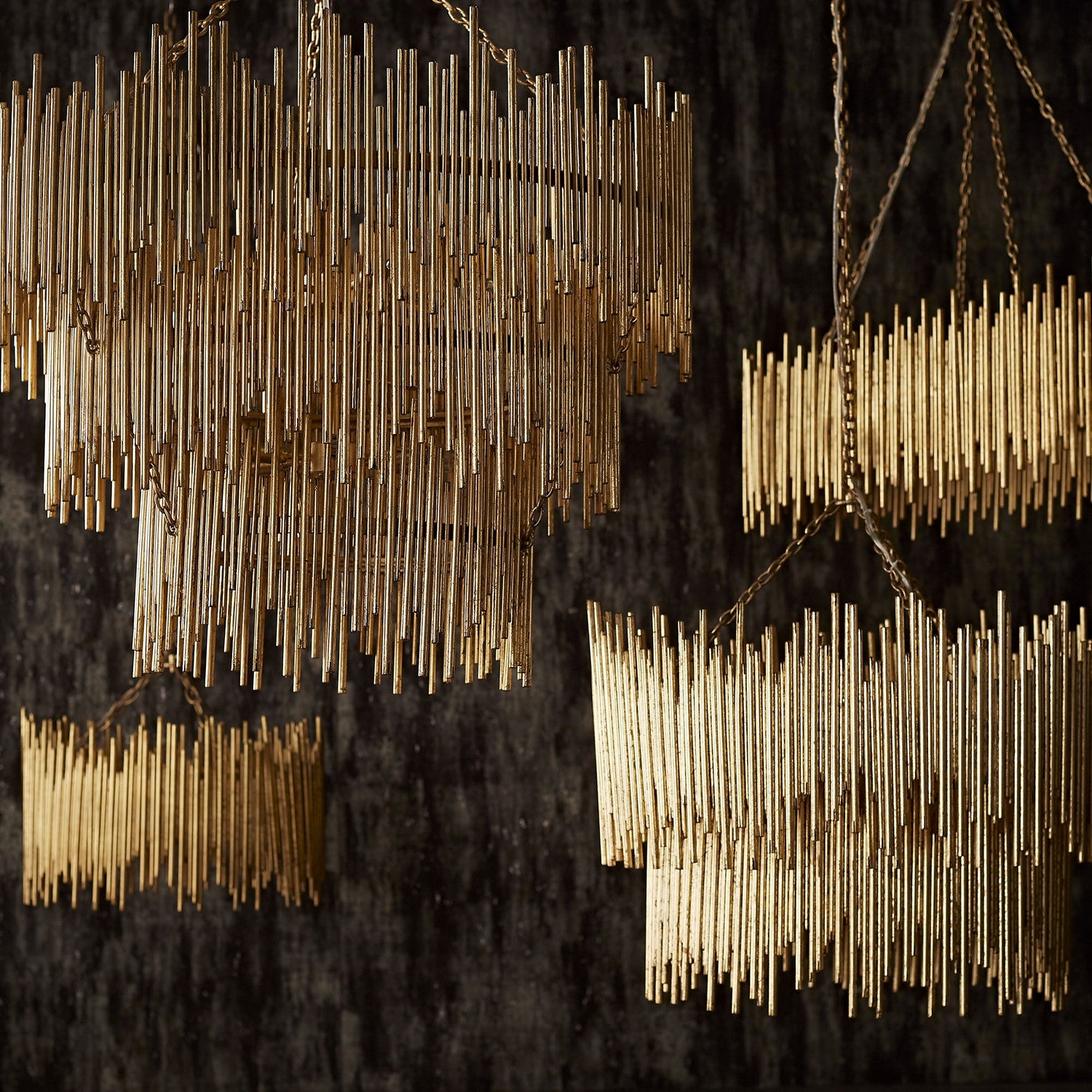 12 Light Chandelier from the Prescott collection in Gold Leaf finish