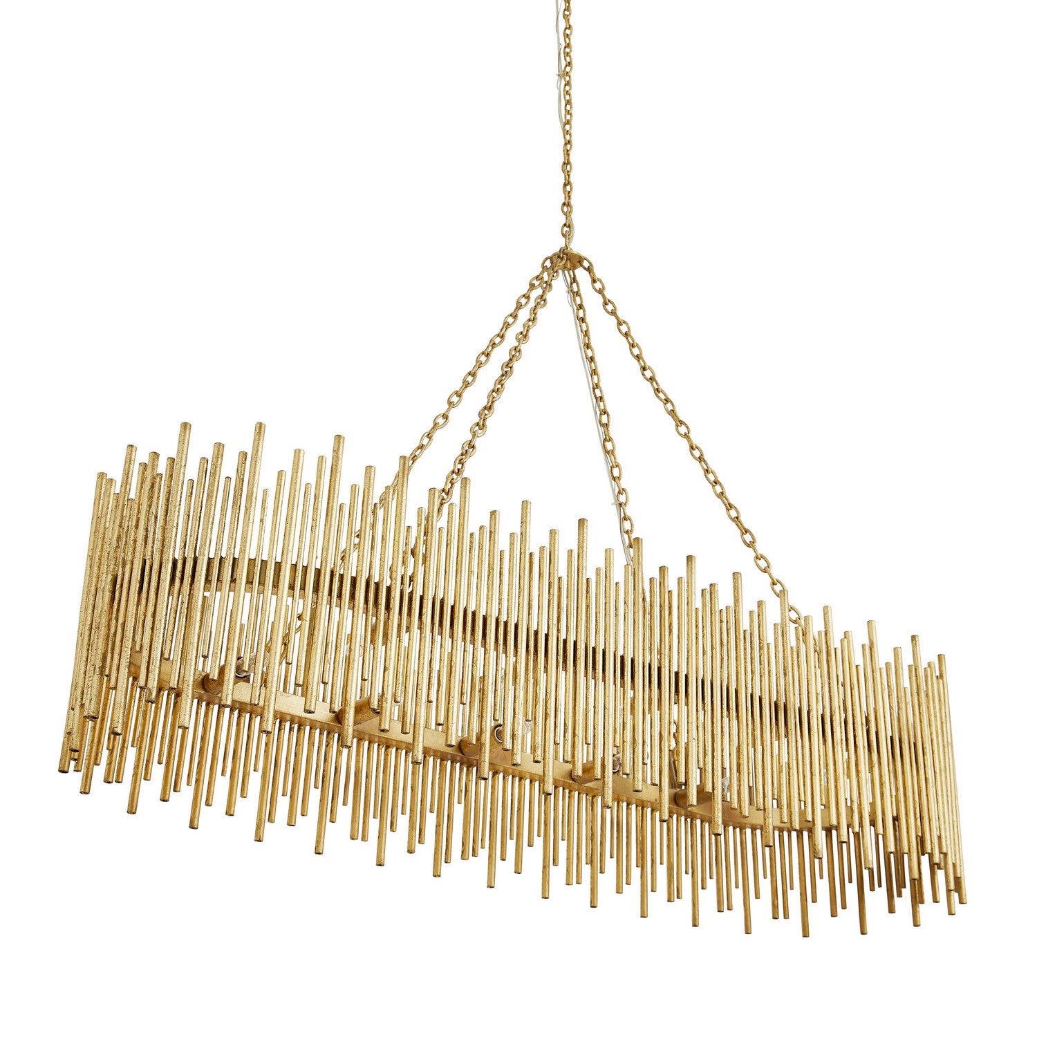 Ten Light Chandelier from the Prescott collection in Gold Leaf finish