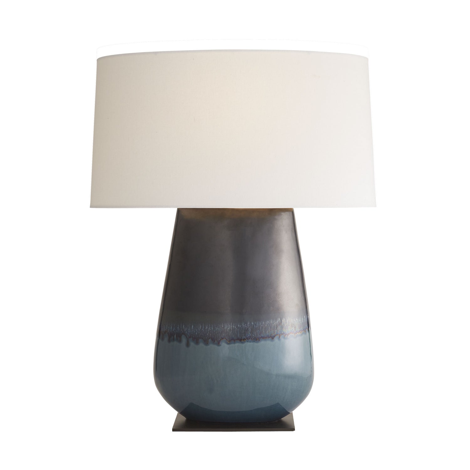 One Light Table Lamp from the Deagan collection in Gunmetal & Teal Reactive finish