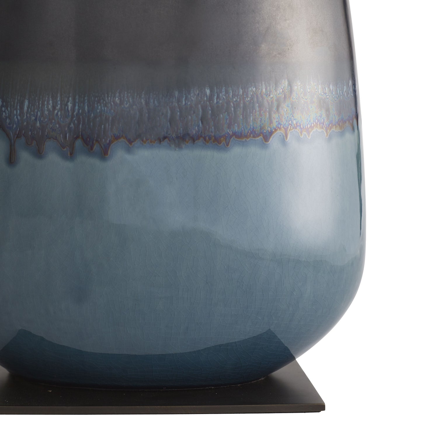 One Light Table Lamp from the Deagan collection in Gunmetal & Teal Reactive finish