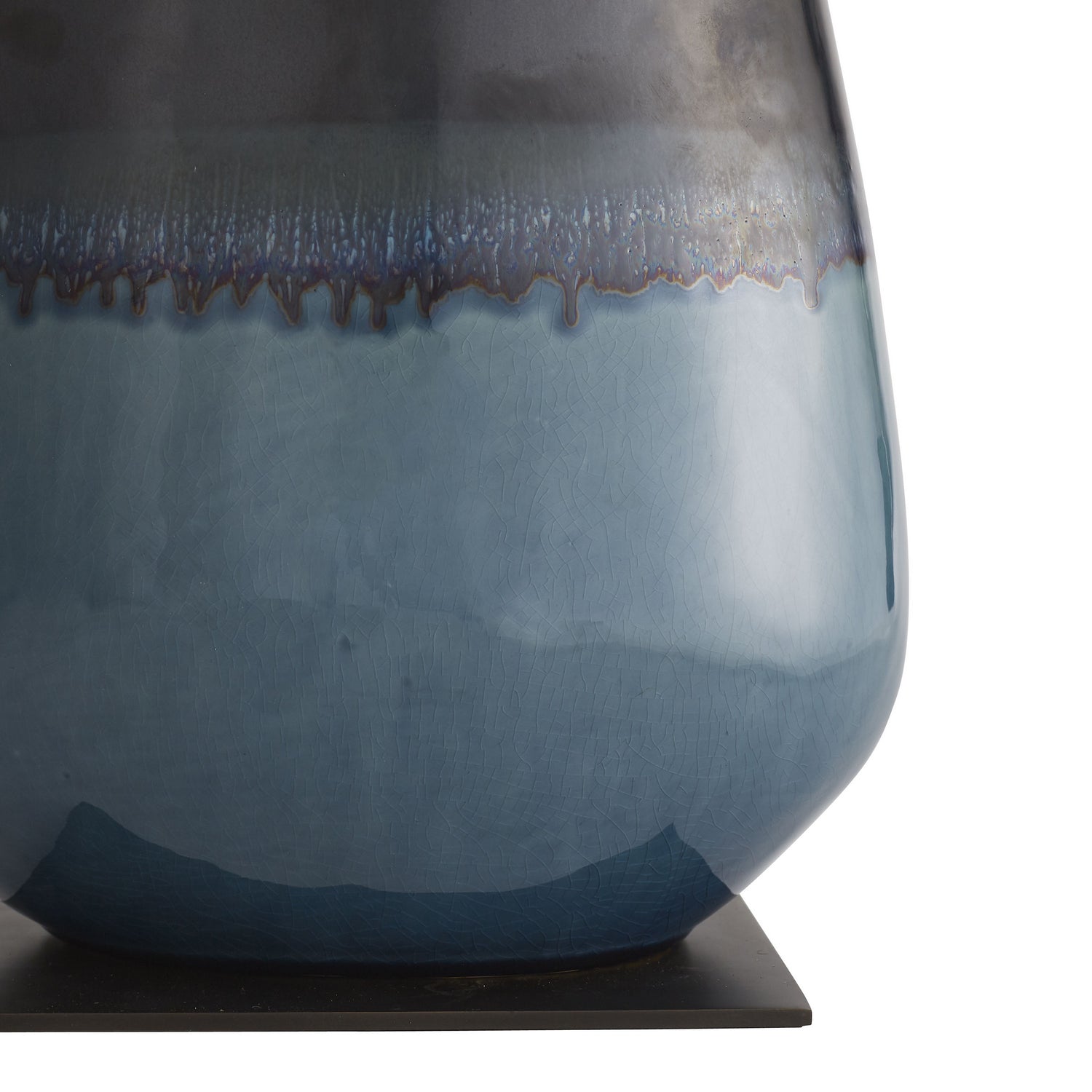 One Light Table Lamp from the Deagan collection in Gunmetal & Teal Reactive finish