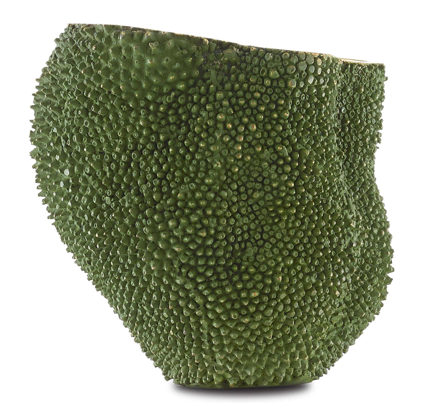 Vase from the Jackfruit collection in Green/Gold finish