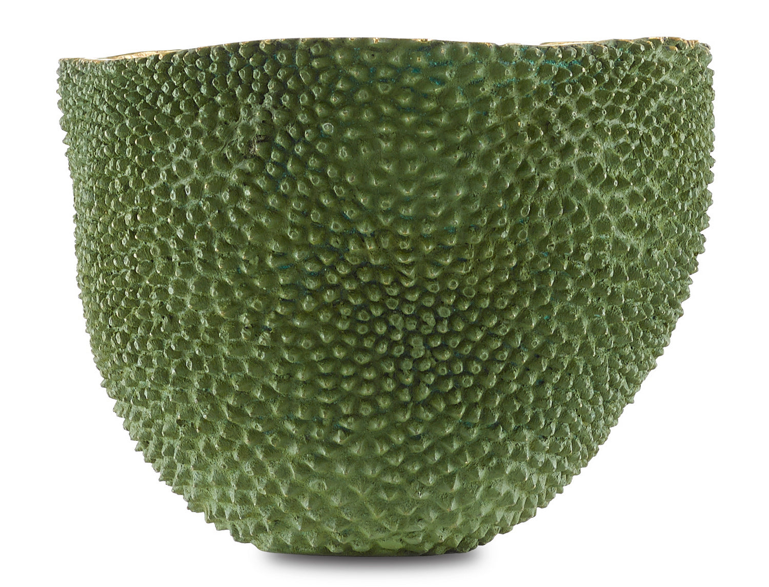 Vase from the Jackfruit collection in Green/Gold finish