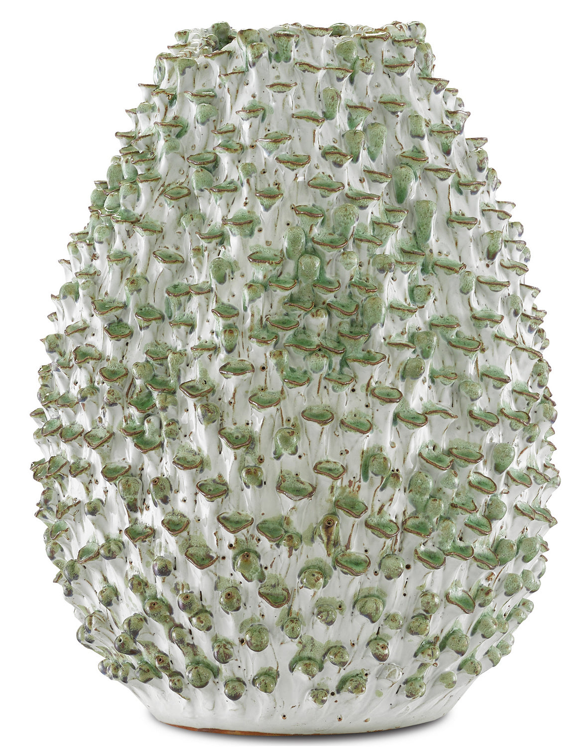 Vase from the Milione collection in White/Green finish