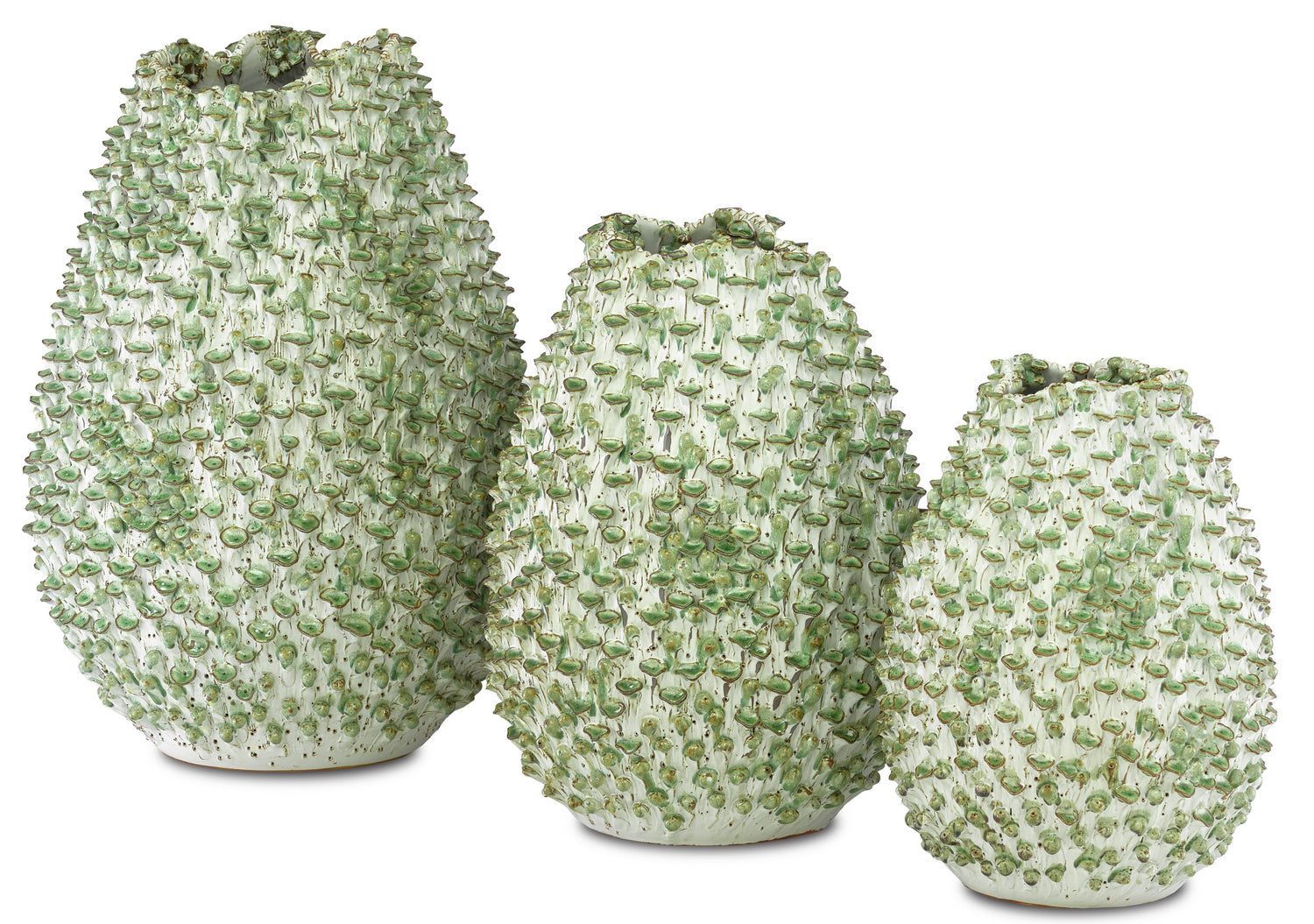 Vase from the Milione collection in White/Green finish