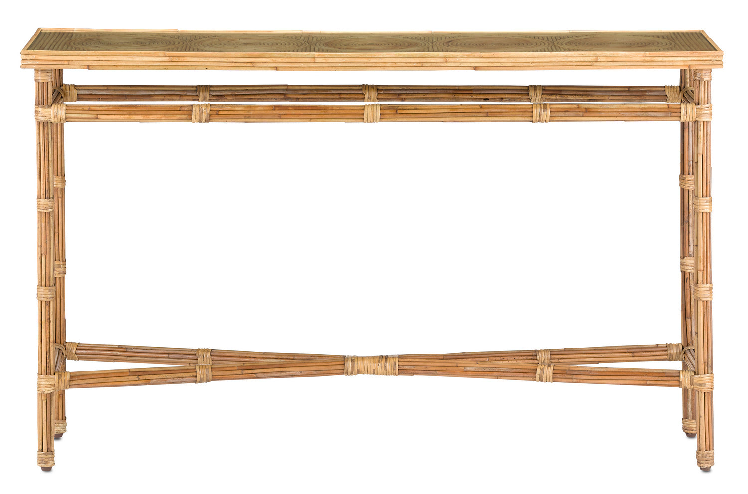 Console Table from the Silang collection in Natural Rattan finish