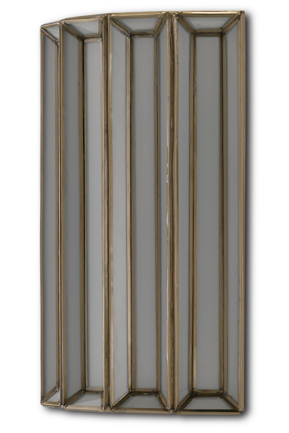 One Light Wall Sconce from the Daze collection in Antique Brass/White finish