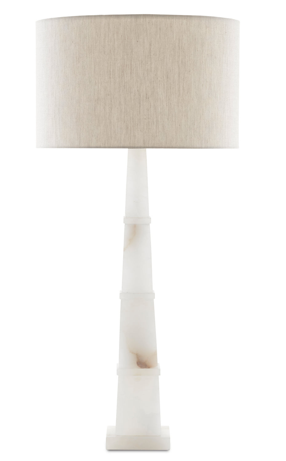 One Light Table Lamp from the Alabastro collection in Alabaster/Polished Nickel finish