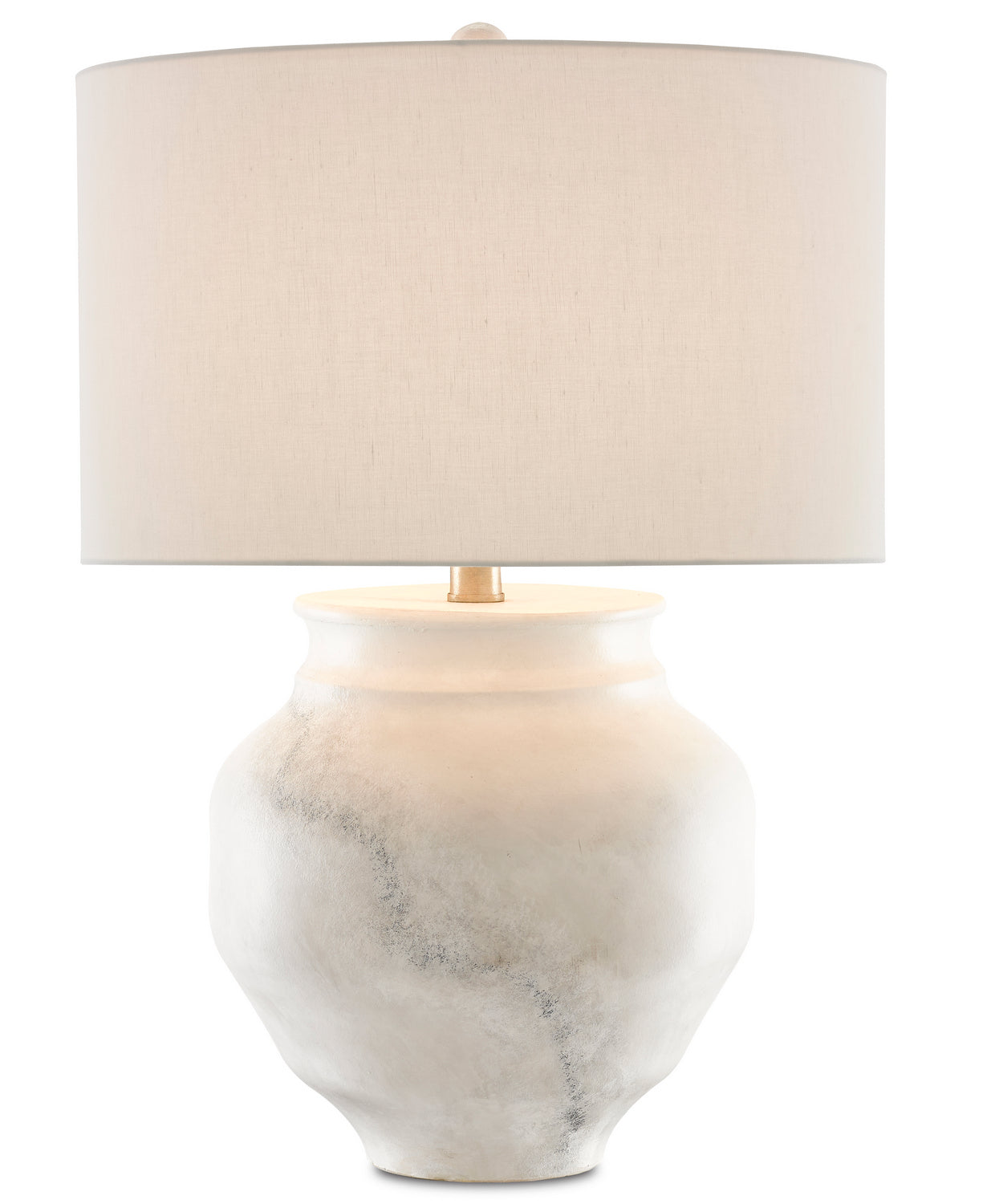 One Light Table Lamp from the Kalossi collection in White/Gray/Contemporary Silver Leaf finish