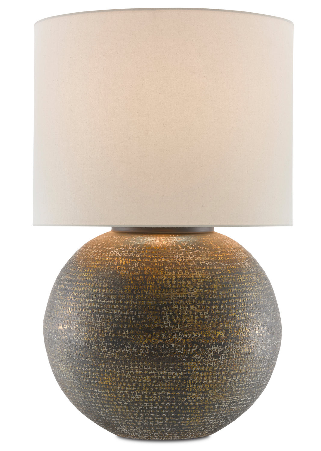 One Light Table Lamp from the Brigands collection in Antique Gold/Black/Whitewash finish