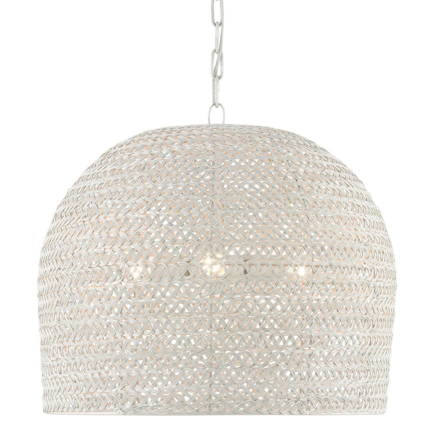 Three Light Chandelier from the Piero collection in White finish