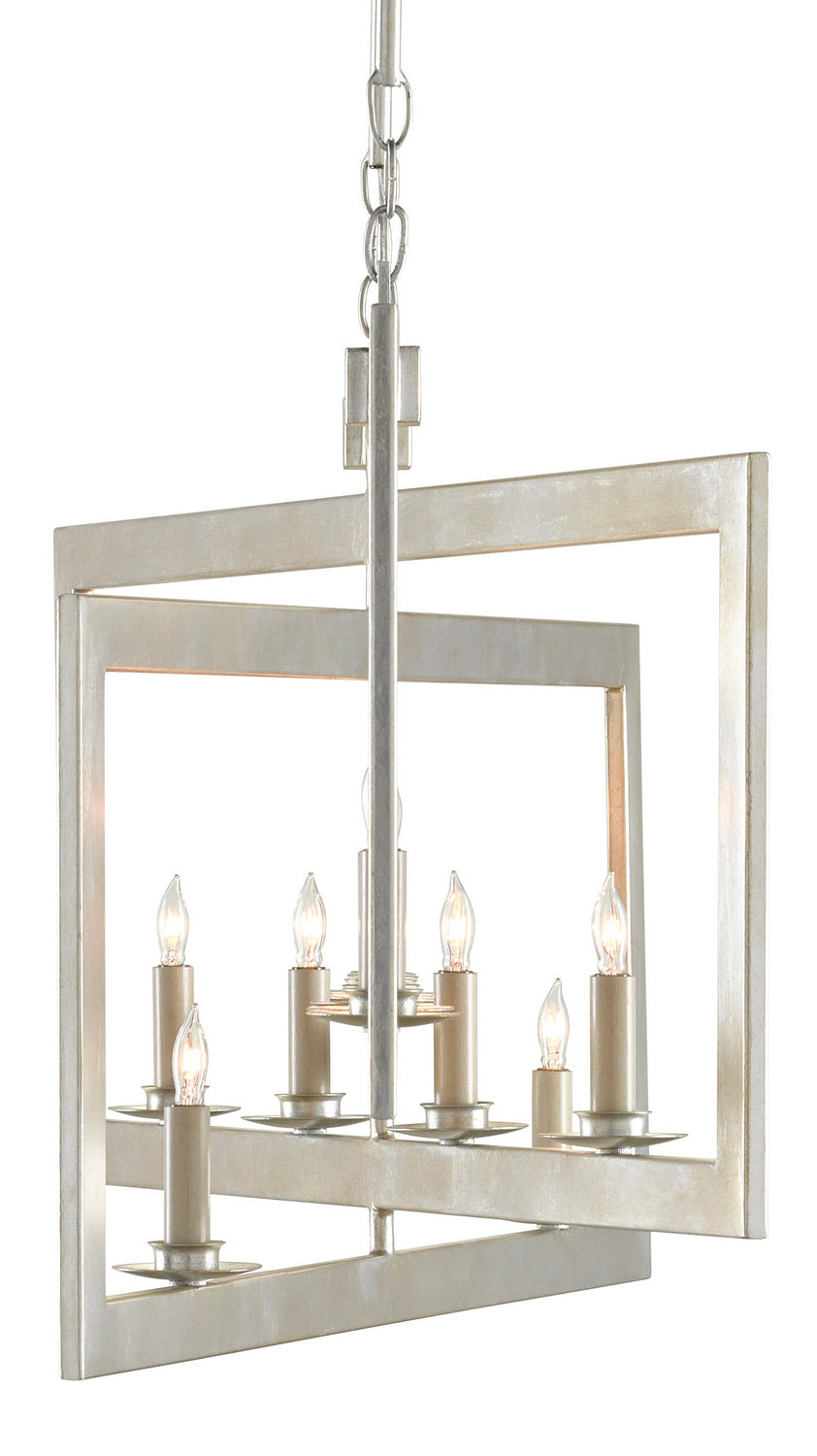 11 Light Chandelier from the Middleton collection in Contemporary Silver Leaf finish