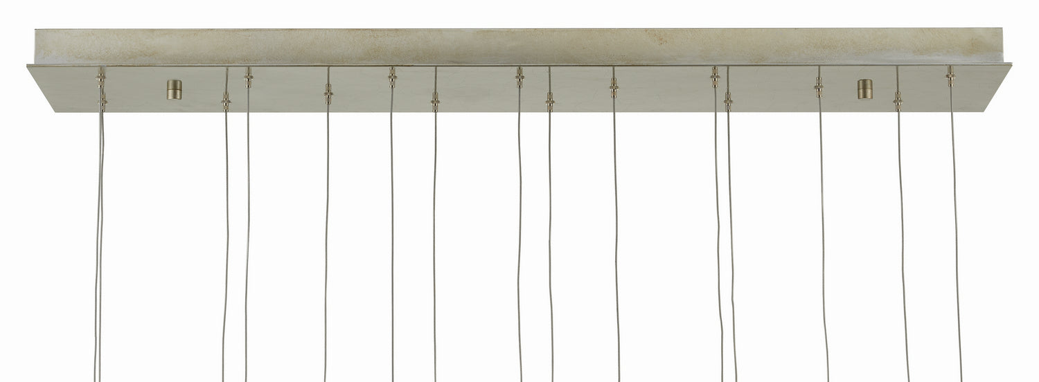 15 Light Pendant from the Catrice collection in Natural Shell/Contemporary Silver Leaf finish